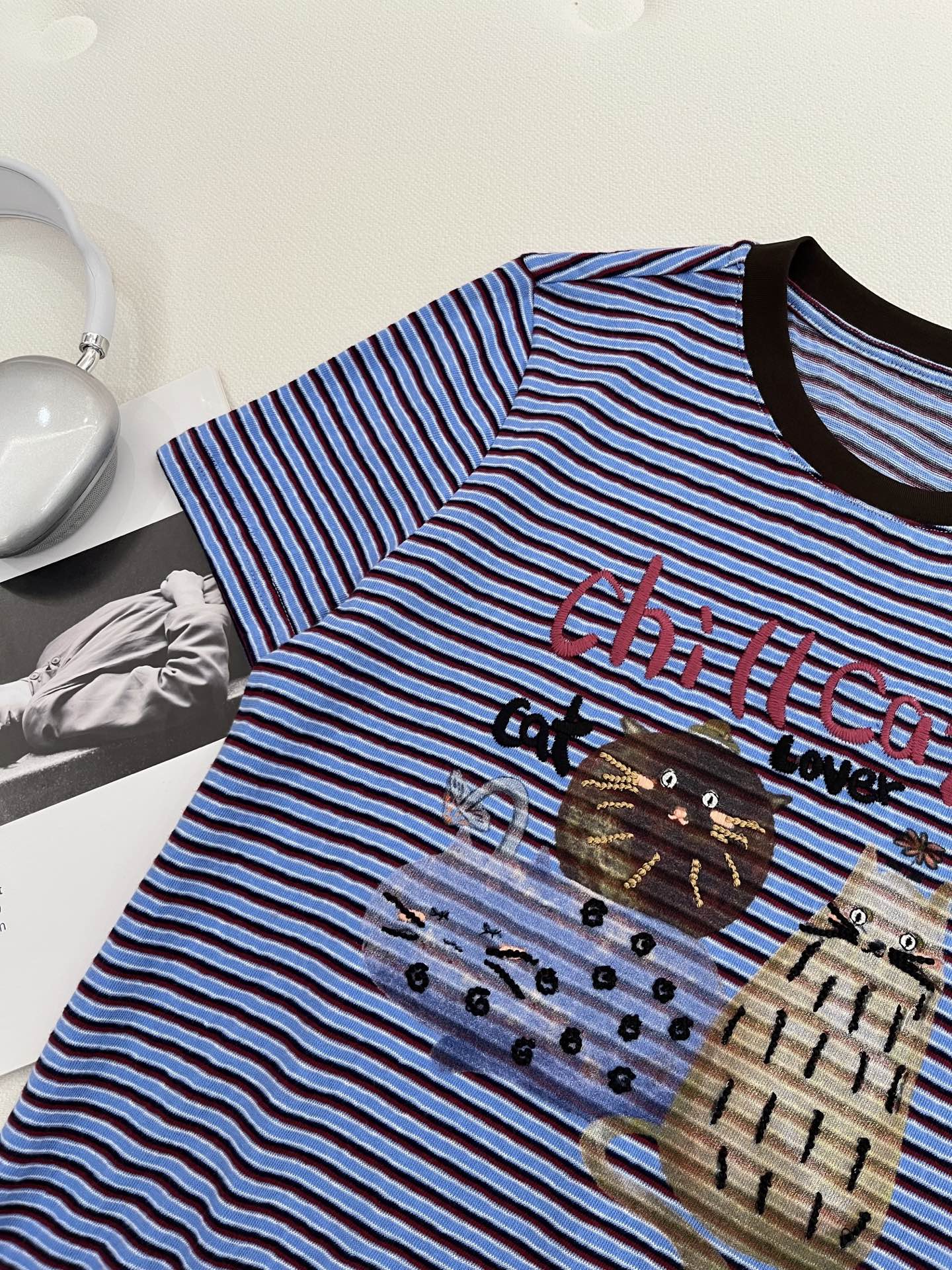 🛒𝐍𝐄𝐖 · 𝟐𝟎𝟐6/爆款现货【春夏上新】 设计师小众｜2026新款立体圈线刺绣工艺款弹力T恤高订面料