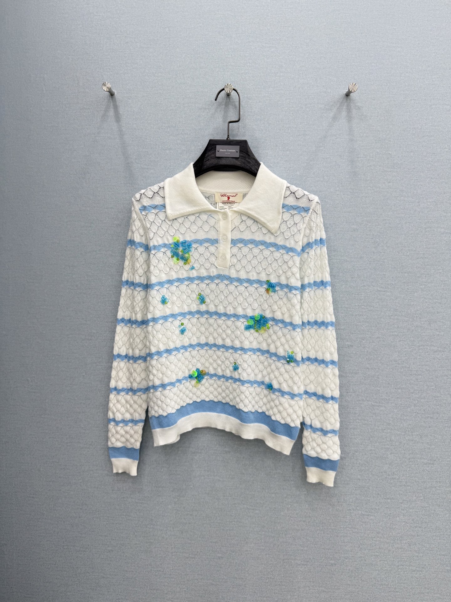 🛒𝐍𝐄𝐖 · 𝟐𝟎𝟐6/爆款现货设计师  小众｜26新品翻边手钩花长袖针织衫王炸单品，精致常规版型上身巨