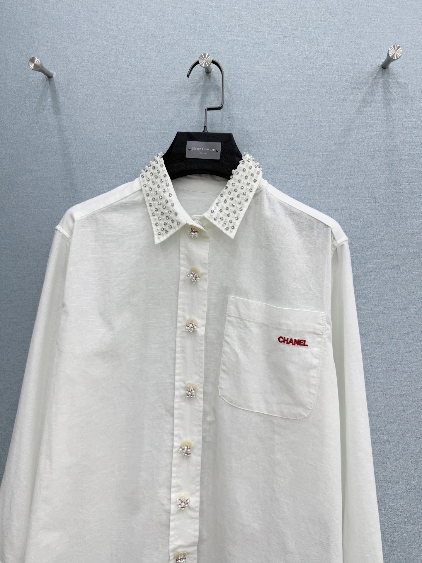 🛒𝐍𝐄𝐖 · 𝟐𝟎𝟐6/爆款现货【早春新款】设计师｜2026重工订珠棉麻衬衫定制YB材质 舒适好穿 清新