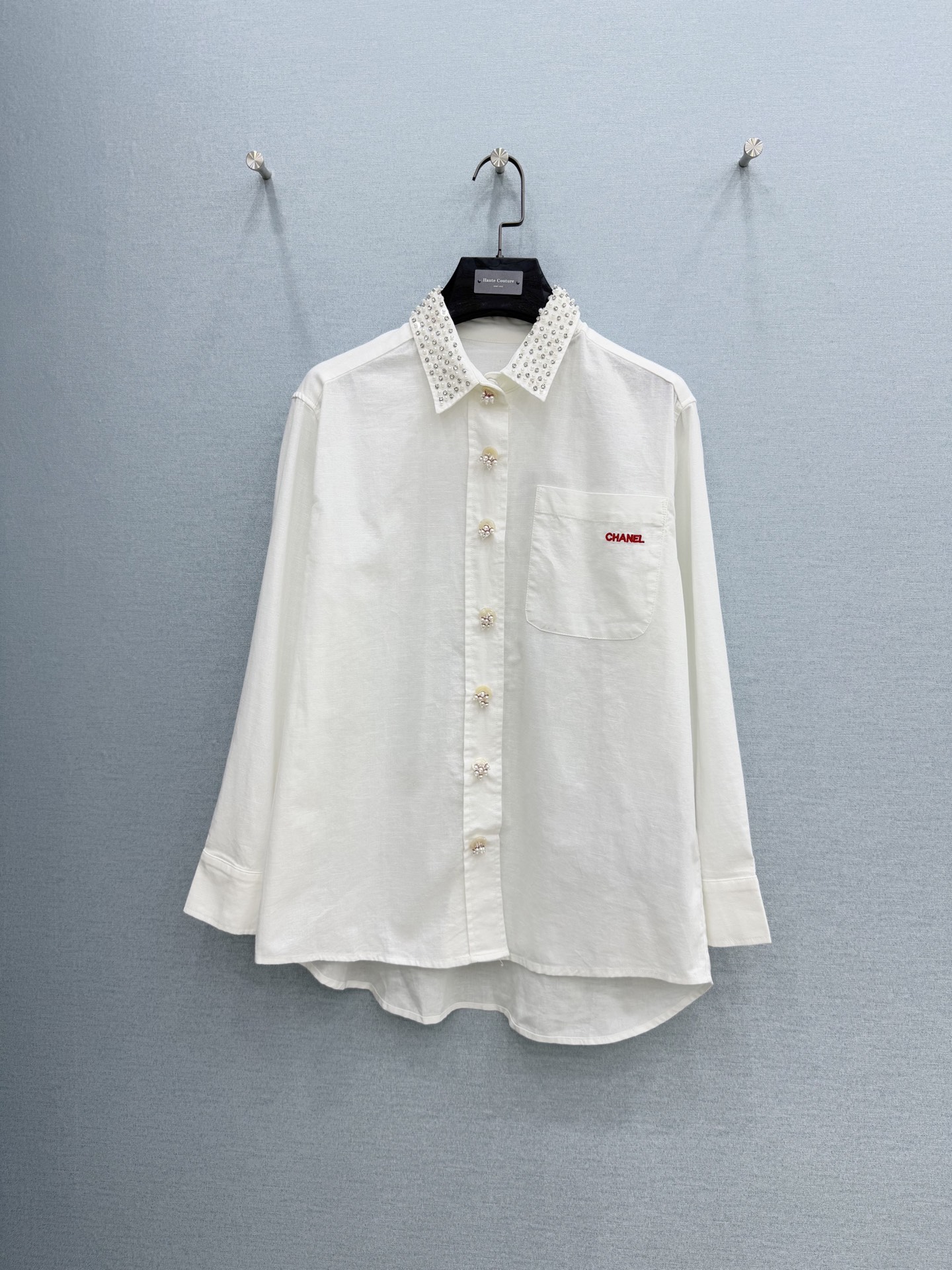 🛒𝐍𝐄𝐖 · 𝟐𝟎𝟐6/爆款现货【早春新款】设计师｜2026重工订珠棉麻衬衫定制YB材质 舒适好穿 清新