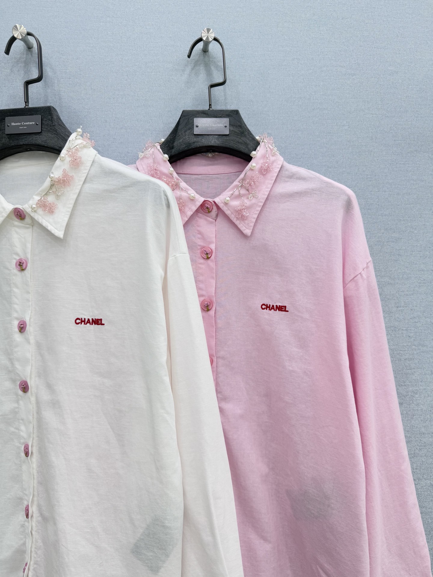 🛒𝐍𝐄𝐖 · 𝟐𝟎𝟐6/爆款现货【早春新款】设计师｜2026重工订珠棉麻衬衫定制YB材质 舒适好穿 清新