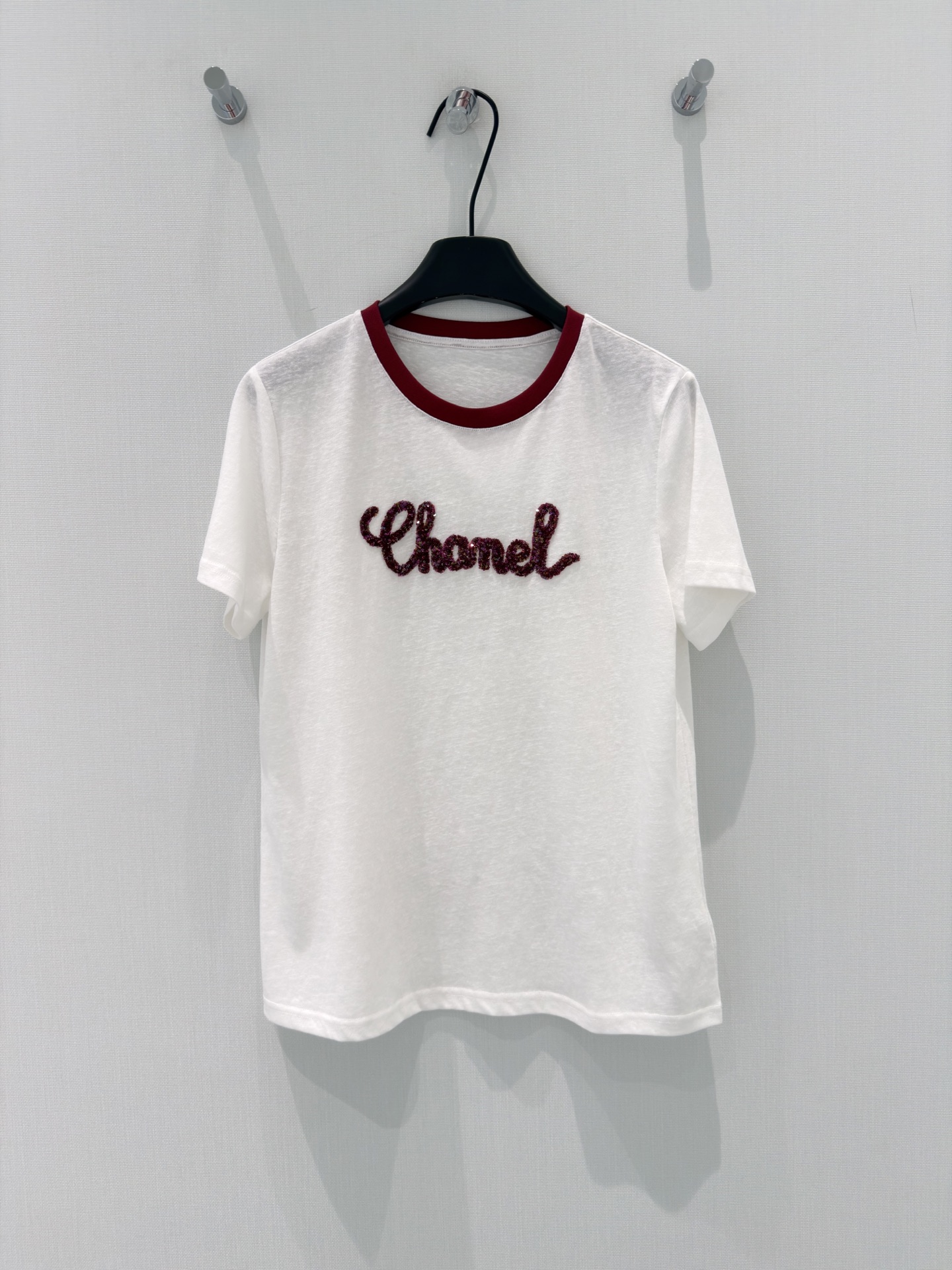 🛒𝐍𝐄𝐖 · 𝟐𝟎𝟐6/爆款现货【春夏上新】 设计师小众｜中古风2026新款珠片刺绣短袖T恤进口断缩丝麻