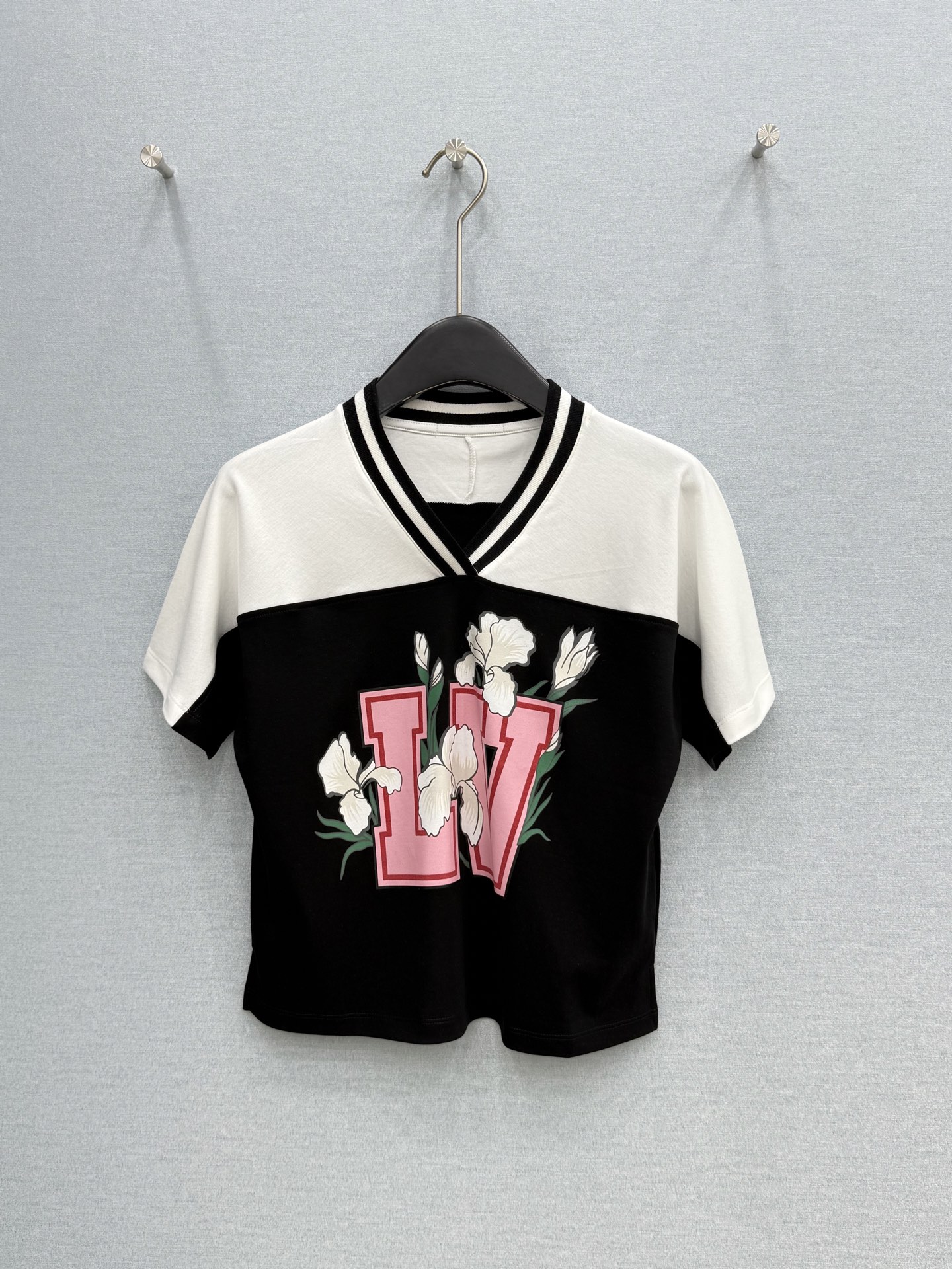 🛒𝐍𝐄𝐖 · 𝟐𝟎𝟐6/爆款现货【春夏上新】 Lou* V｜2026新款织带V领短袖T恤高订面料，百搭版