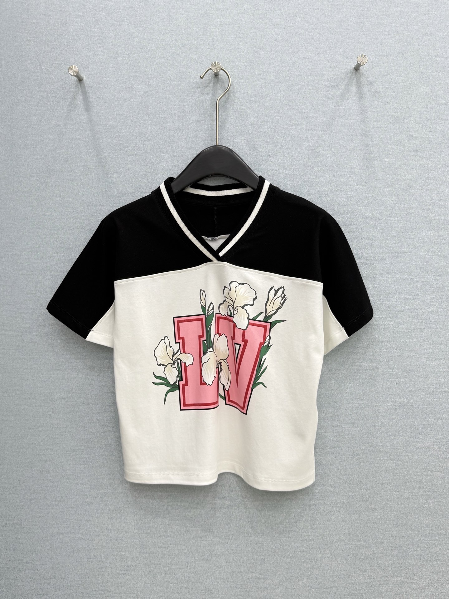 🛒𝐍𝐄𝐖 · 𝟐𝟎𝟐6/爆款现货【春夏上新】 Lou* V｜2026新款织带V领短袖T恤高订面料，百搭版