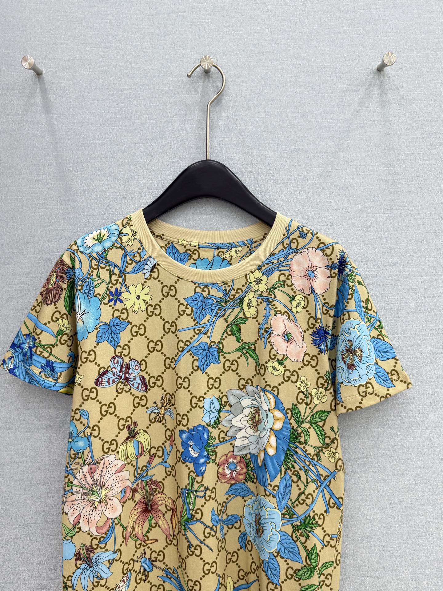 🛒𝐍𝐄𝐖 · 𝟐𝟎𝟐6/爆款现货【春夏上新】 Gu*｜2026新款印花字母T恤高订面料，百搭版型 ，上身