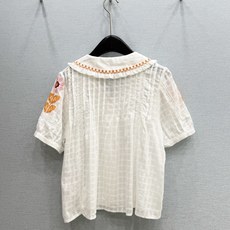 🛒𝐍𝐄𝐖 · 𝟐𝟎𝟐6/爆款现货原单品质 小众*|2026新品娃娃领绣边打条短袖衬衫精致版型,高级肌理 🛒𝐍𝐄𝐖 · 𝟐𝟎𝟐6/爆款现货原单品质 小众*|2026新品娃娃领绣边打条短袖衬衫精致版型,高级肌理