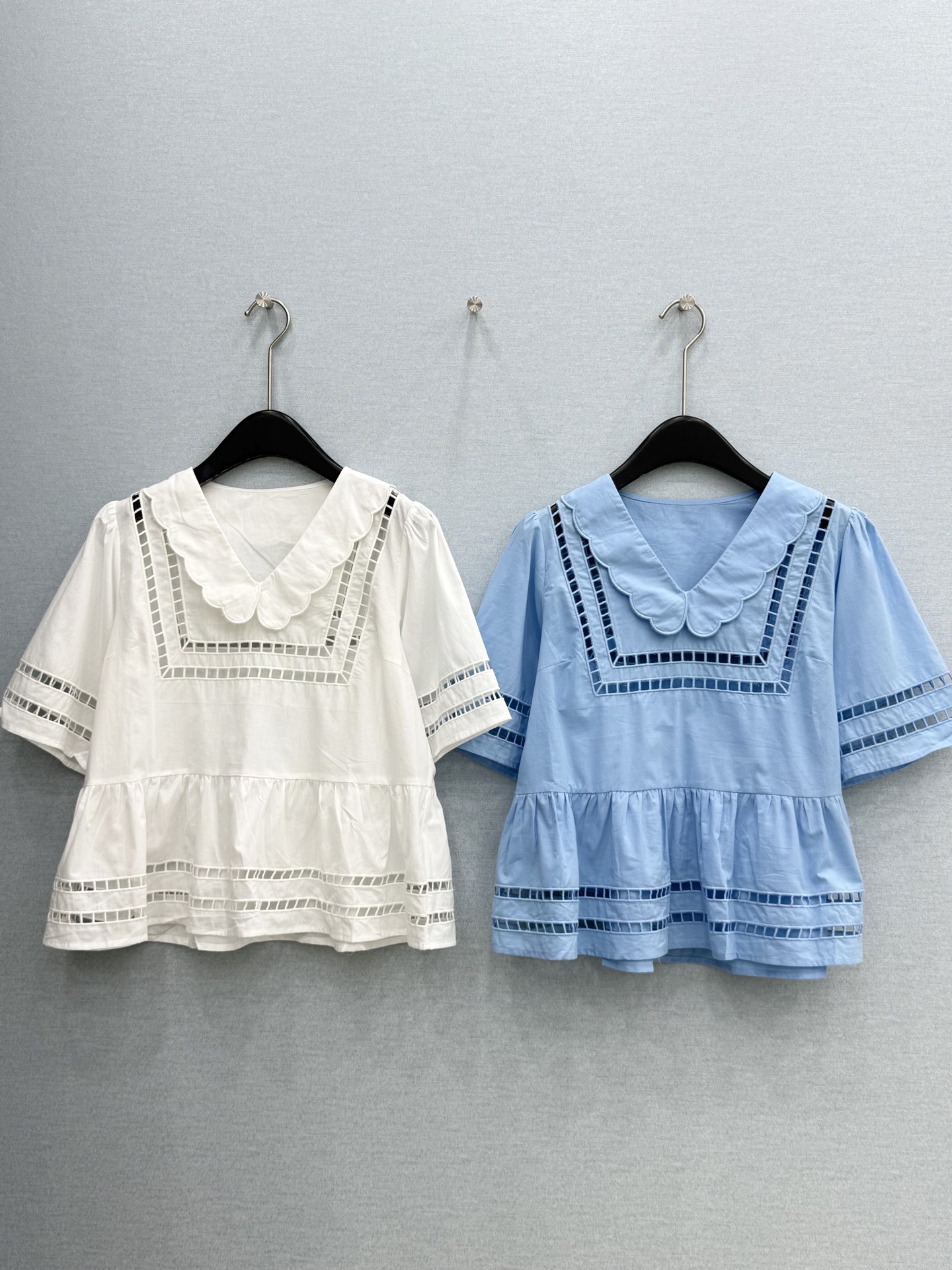 🛒𝐍𝐄𝐖 · 𝟐𝟎𝟐6/爆款现货原单品质  小众*｜2026新品娃娃领花边镂空刺绣衬衫精致版型，高级肌理
