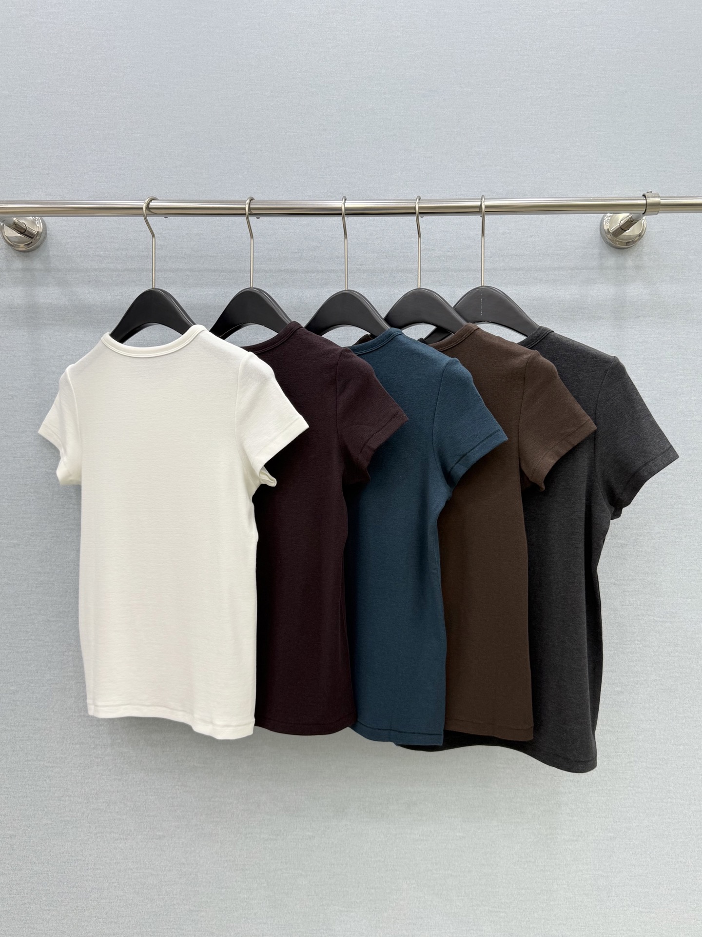 🛒𝐍𝐄𝐖 · 𝟐𝟎𝟐6/爆款现货【原版定制】The Ro* ｜2026新品专柜圆领毛感极简弹力𝑇𝑒𝑒定制