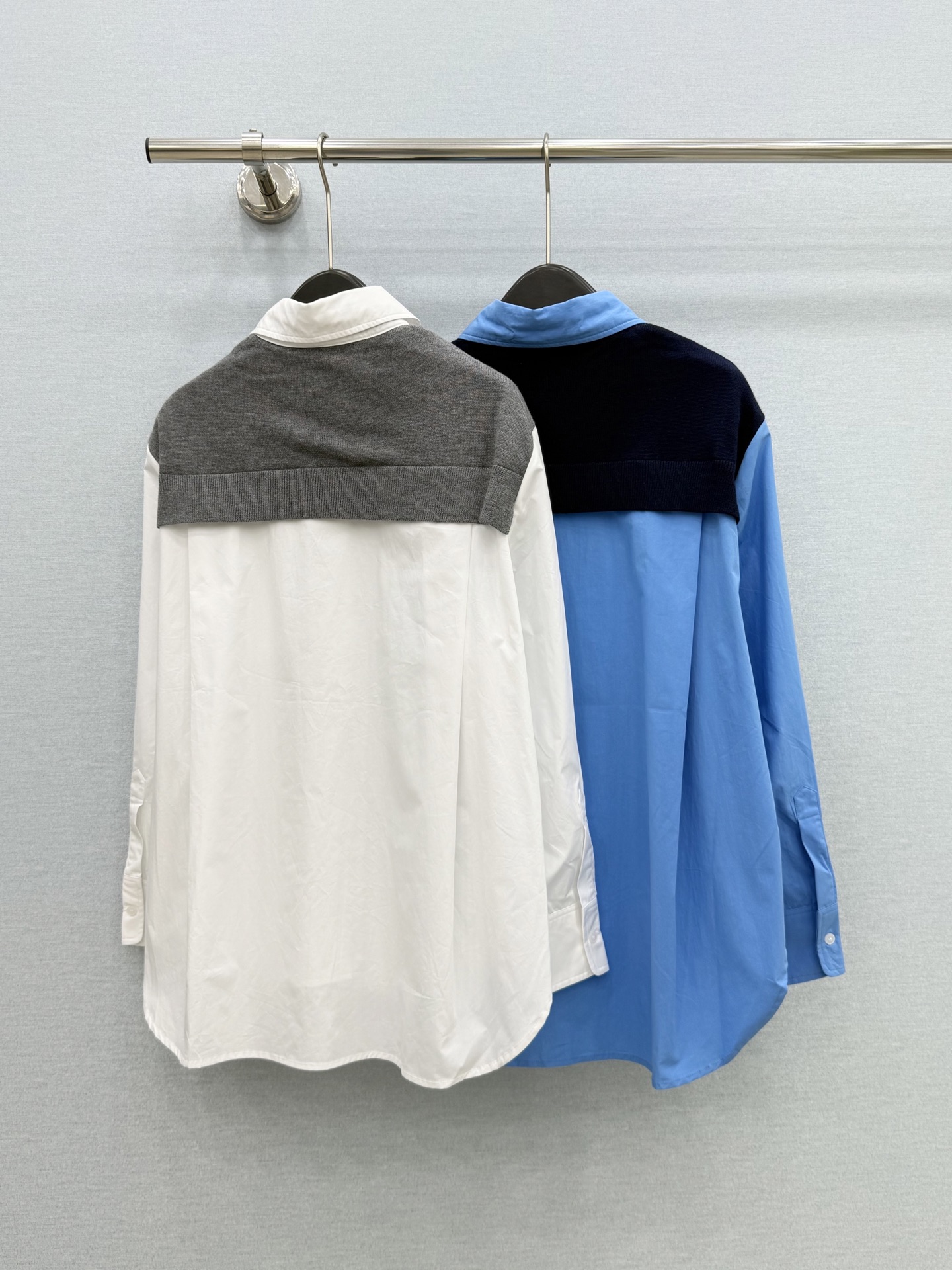 🛒𝐍𝐄𝐖 · 𝟐𝟎𝟐6/爆款现货【原版定制】Ann* ｜2026新品专柜同款针织披肩拼接假两件衬衫定制Y