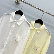 🛒𝐍𝐄𝐖 · 𝟐𝟎𝟐6/爆款现货【早春新款】设计师|2026蕾丝钩花拼接棉麻衬衫定制YB材质 舒适好穿 🛒𝐍𝐄𝐖 · 𝟐𝟎𝟐6/爆款现货【早春新款】设计师|2026蕾丝钩花拼接棉麻衬衫定制YB材质 舒适好穿