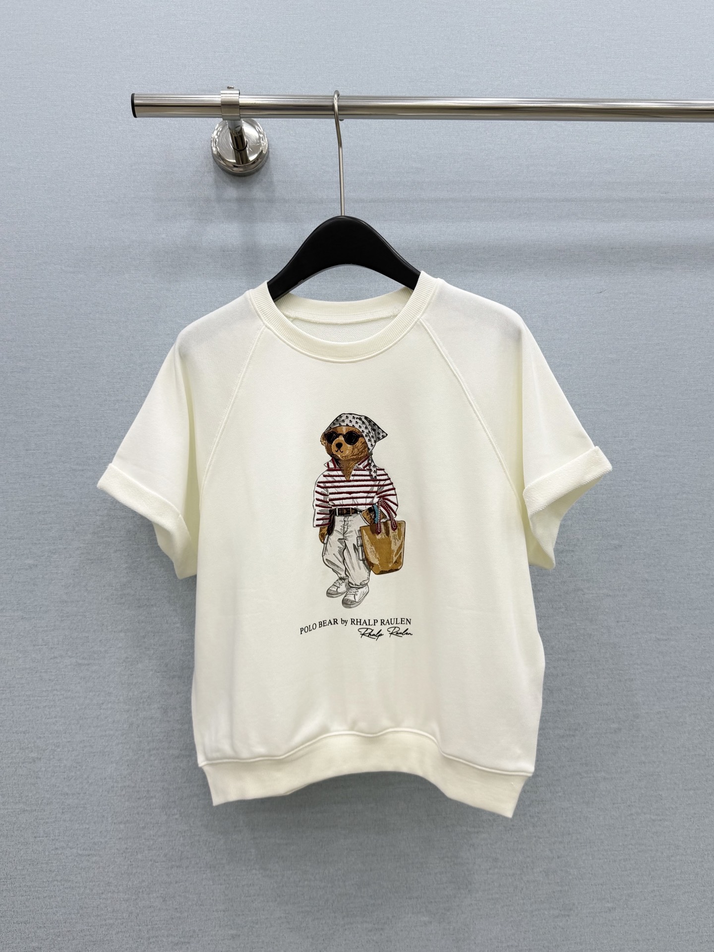 🛒𝐍𝐄𝐖 · 𝟐𝟎𝟐6/爆款现货【原版定制】Ral*拉夫 ｜2026新品专柜熊先生圆领极简印花短袖卫衣定