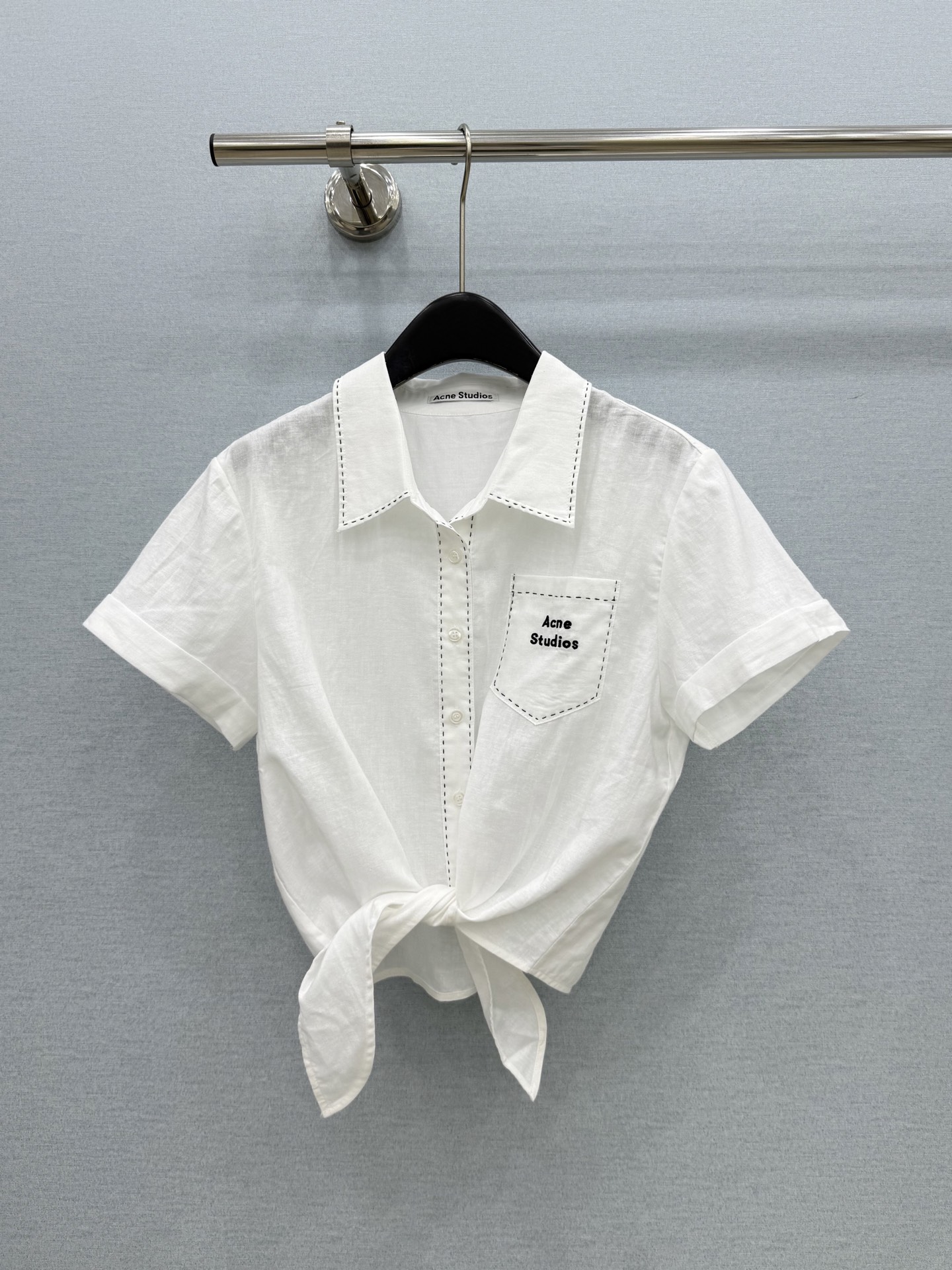 🛒𝐍𝐄𝐖 · 𝟐𝟎𝟐6/爆款现货原单品质   Acn*｜2026新品撞色刺绣系带棉麻衬衫精致版型，高级肌