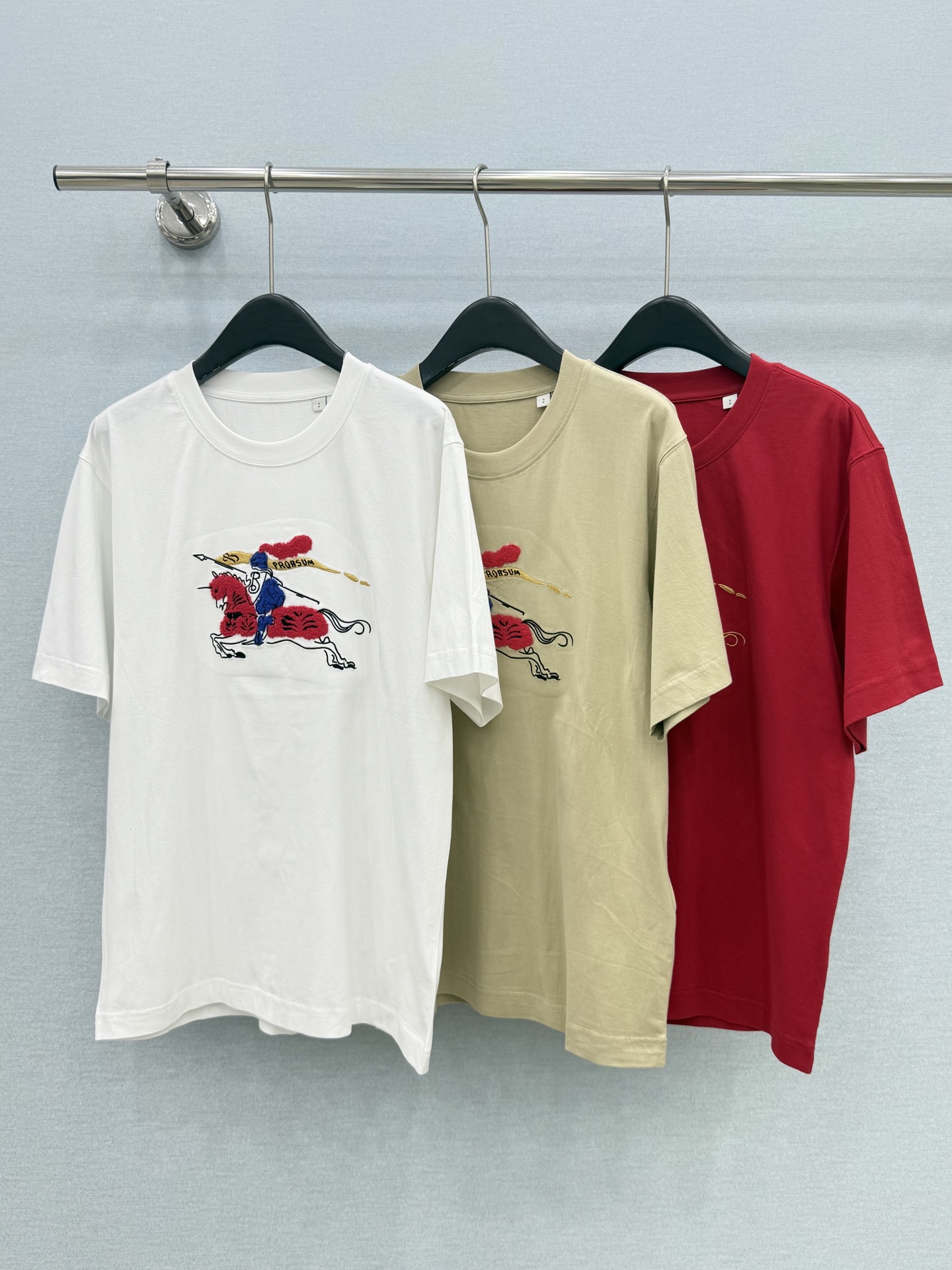 🛒𝐍𝐄𝐖 · 𝟐𝟎𝟐6/爆款现货【原版定制】Bur*｜26新品刺绣短袖T恤精致宽松版型上身巨显瘦！男女同