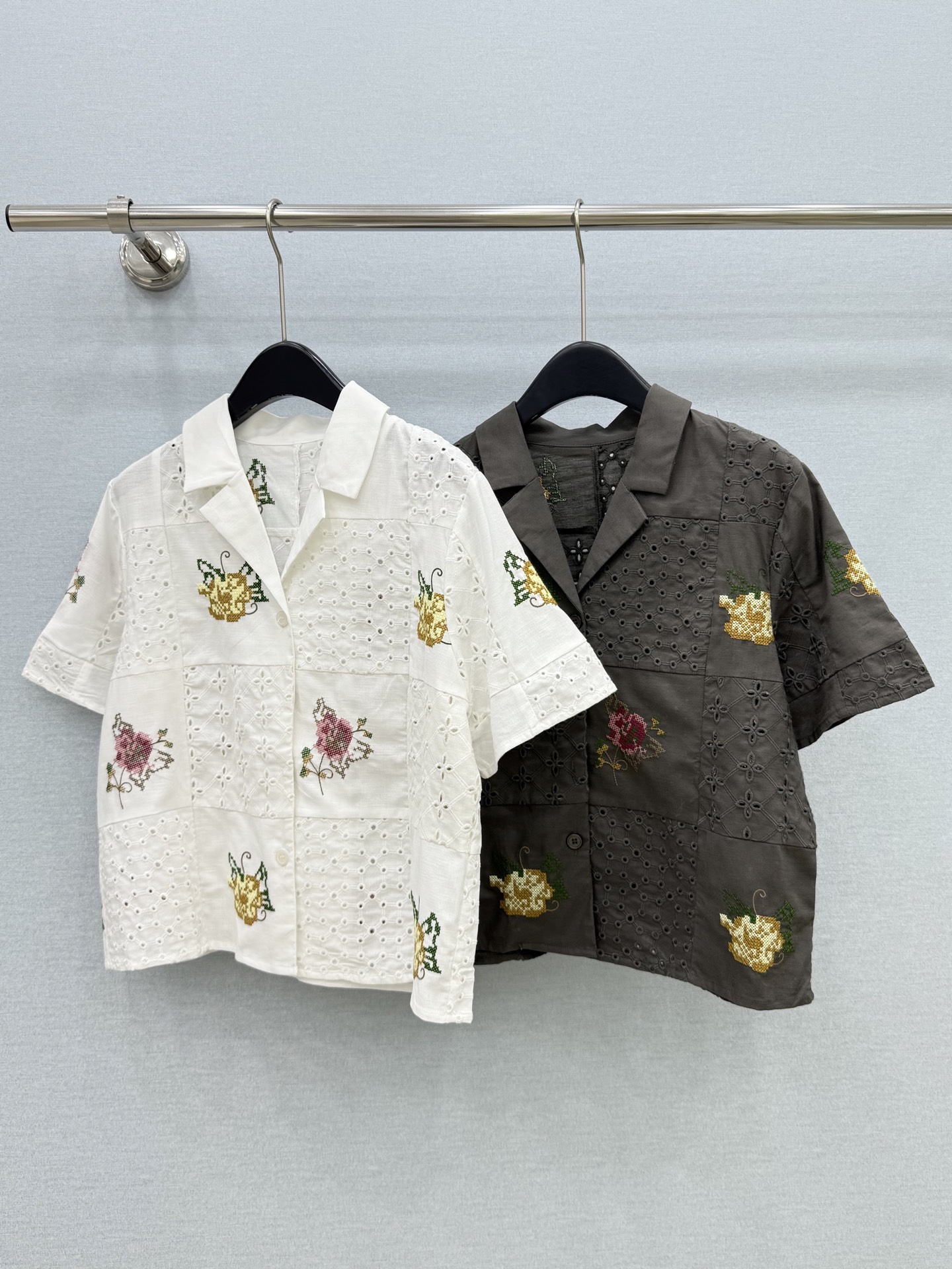 🛒𝐍𝐄𝐖 · 𝟐𝟎𝟐6/爆款现货原单品质  小众*｜2026新品水溶拼接刺绣翻领衬衫精致版型，高级肌理细