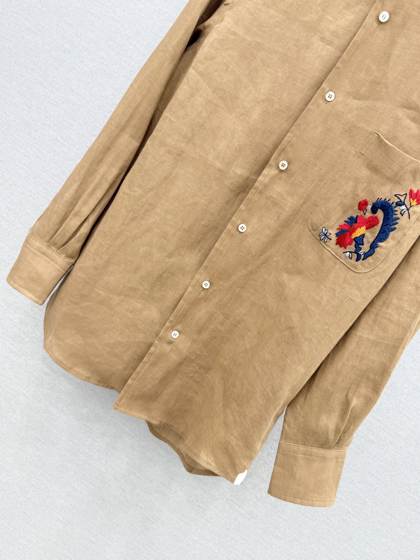 🛒𝐍𝐄𝐖 · 𝟐𝟎𝟐6/爆款现货原单品质   LP｜2026新品撞色刺绣麻料衬衫经典版型，高级肌理细腻 