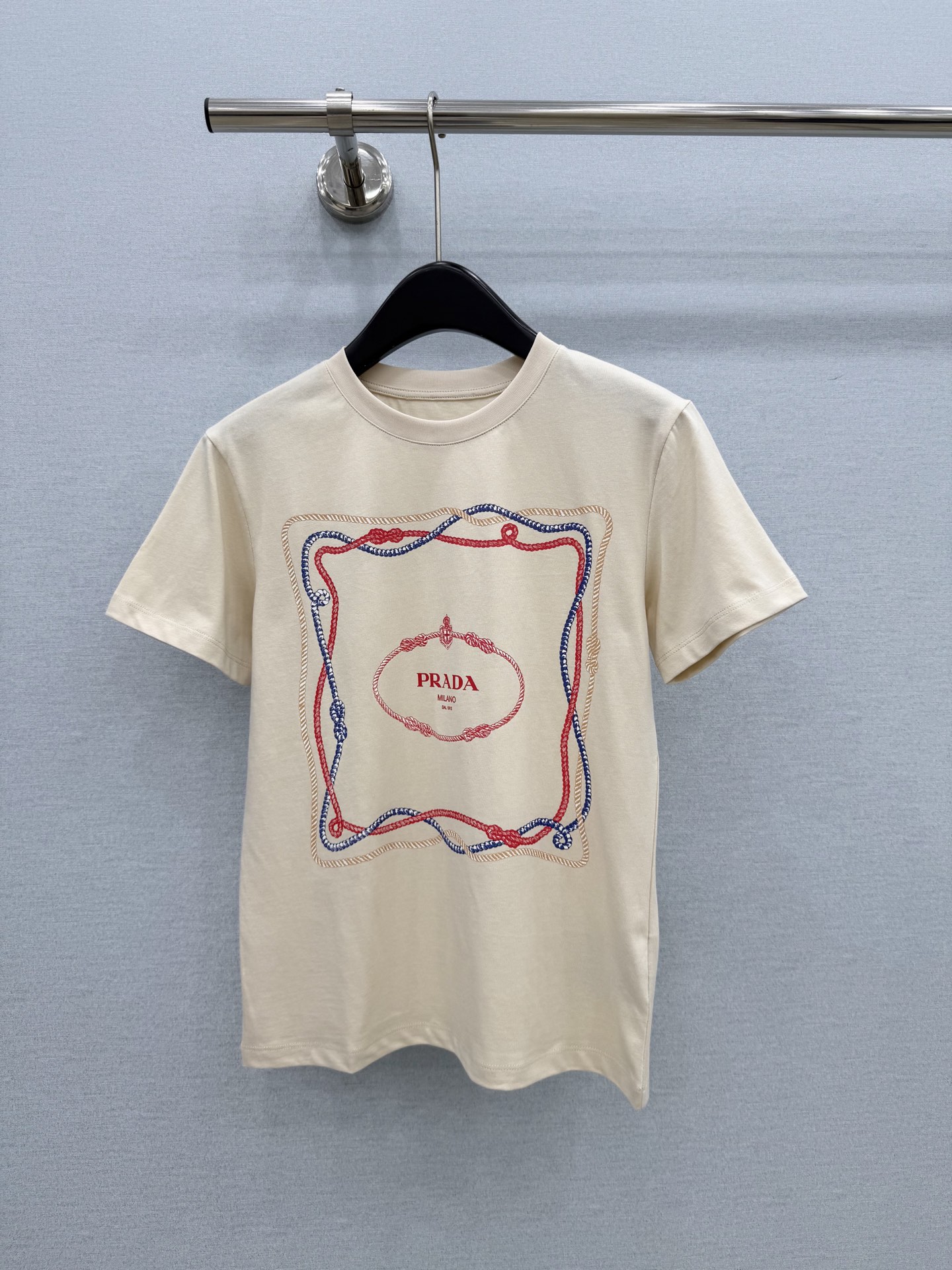 🛒𝐍𝐄𝐖 · 𝟐𝟎𝟐6/爆款现货【原单品质】 Pra*｜2026新款撞色印花T恤高订面料，百搭版型  ，