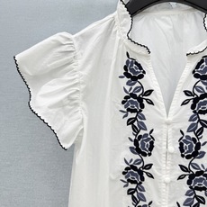 🛒𝐍𝐄𝐖 · 𝟐𝟎𝟐6/爆款现货原单品质 小众*|2026新品刺绣花边珊瑚袖衬衫精致版型,高级肌理细腻 🛒𝐍𝐄𝐖 · 𝟐𝟎𝟐6/爆款现货原单品质 小众*|2026新品刺绣花边珊瑚袖衬衫精致版型,高级肌理细腻