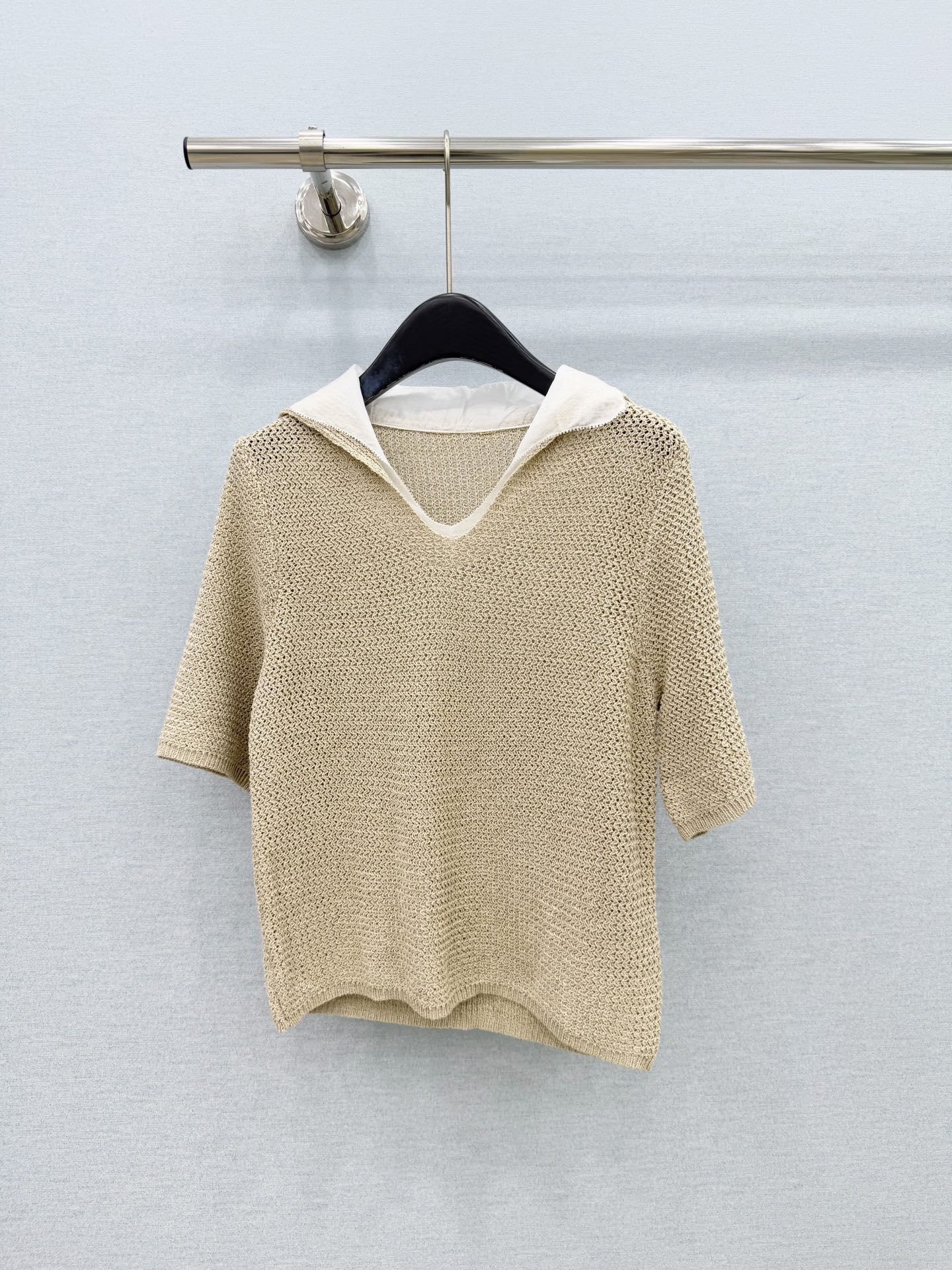 🛒𝐍𝐄𝐖 · 𝟐𝟎𝟐6/爆款现货【原单品质】小众｜2026新款进口和纸纱撞色假两件针织衫老钱风穿搭  气