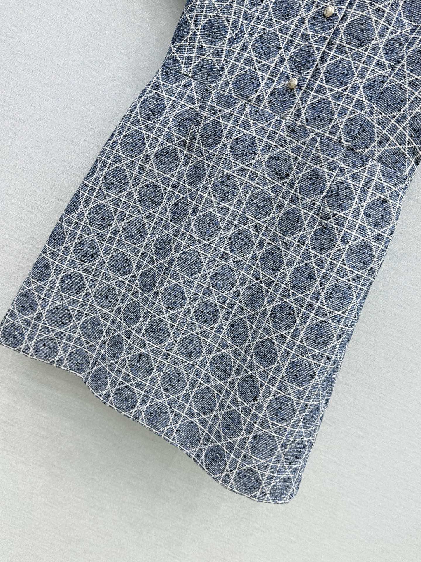 🛒𝐍𝐄𝐖 · 𝟐𝟎𝟐6/爆款现货 【原版定制】D*｜26早秋新款背心连衣裙 经典粗花呢蓝格纹  撞色翻领 1:1五金配件