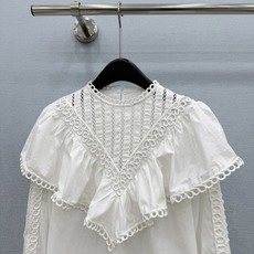 🛒𝐍𝐄𝐖 · 𝟐𝟎𝟐6/爆款现货 原单品质 小众*|2026新品水溶花边衬衫 精致版型,高级肌理细腻 极简主义常规剪 🛒𝐍𝐄𝐖 · 𝟐𝟎𝟐6/爆款现货 原单品质 小众*|2026新品水溶花边衬衫 精致版型,高级肌理细腻 极简主义常规剪
