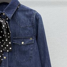 🛒𝐍𝐄𝐖 · 𝟐𝟎𝟐6/爆款现货 【秋冬上新】Va*|2026新品波点丝巾牛仔衬衫 系列款 定制YB斜纹棉牛仔材质 酵 🛒𝐍𝐄𝐖 · 𝟐𝟎𝟐6/爆款现货 【秋冬上新】Va*|2026新品波点丝巾牛仔衬衫 系列款 定制YB斜纹棉牛仔材质 酵