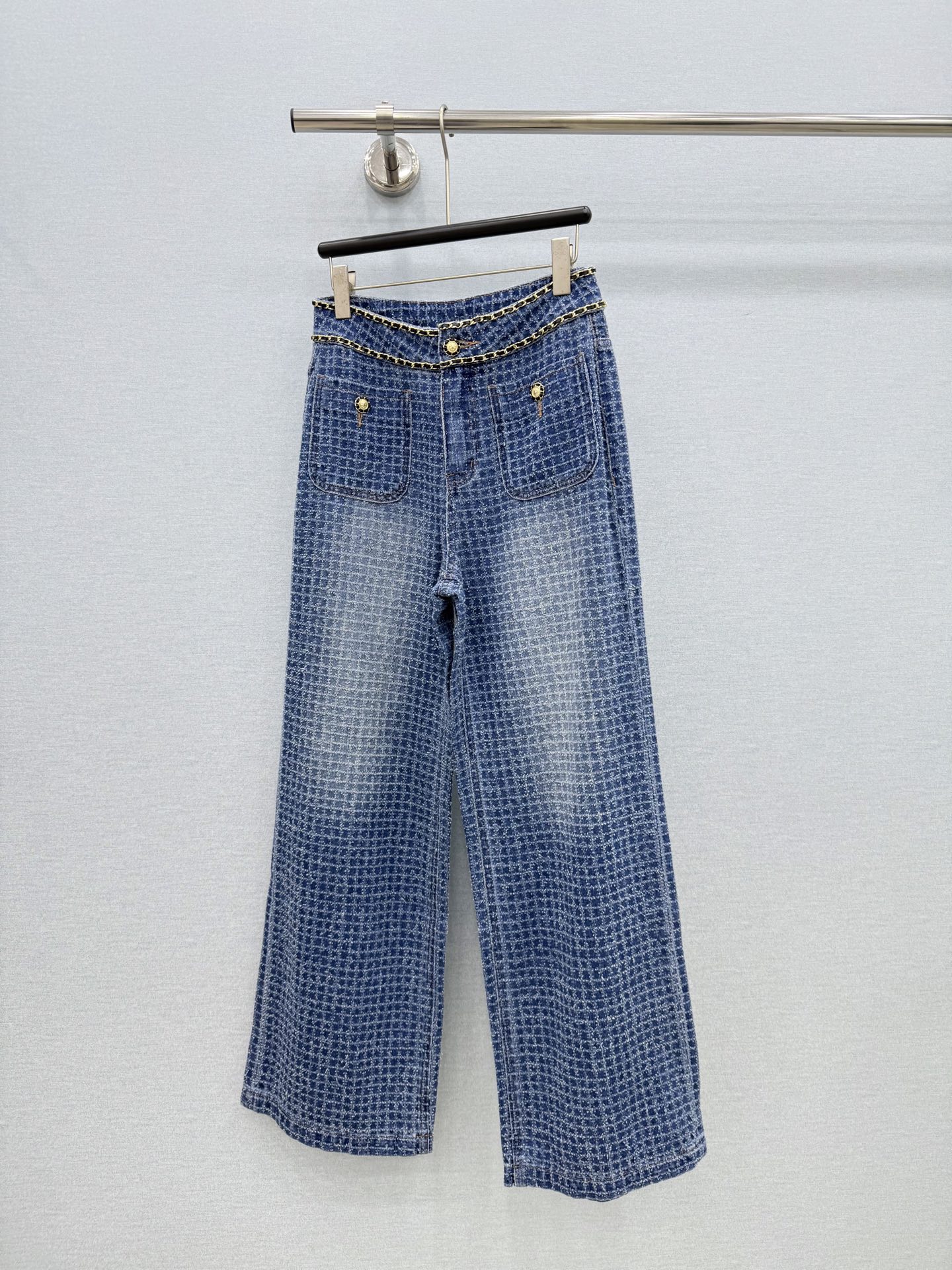 🛒𝐍𝐄𝐖 · 𝟐𝟎𝟐6/爆款现货 【秋冬上新】设计师｜26新款链条双口袋钩花直筒牛仔裤 爆单款  气质女神必入  定制专