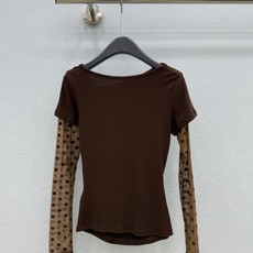 🛒𝐍𝐄𝐖 · 𝟐𝟎𝟐6/爆款现货 【原单品质】 小众|2026新款波点网纱拼接假两件不规则长袖T 高订面料,减龄百搭版型 🛒𝐍𝐄𝐖 · 𝟐𝟎𝟐6/爆款现货 【原单品质】 小众|2026新款波点网纱拼接假两件不规则长袖T 高订面料,减龄百搭版型