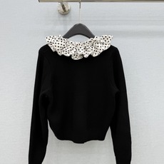 🛒𝐍𝐄𝐖 · 𝟐𝟎𝟐6/爆款现货 【秋冬上新】小众|26经典可拆卸波点花边领针织外套 订制高品质面料 质感亲肤细腻舒适 🛒𝐍𝐄𝐖 · 𝟐𝟎𝟐6/爆款现货 【秋冬上新】小众|26经典可拆卸波点花边领针织外套 订制高品质面料 质感亲肤细腻舒适