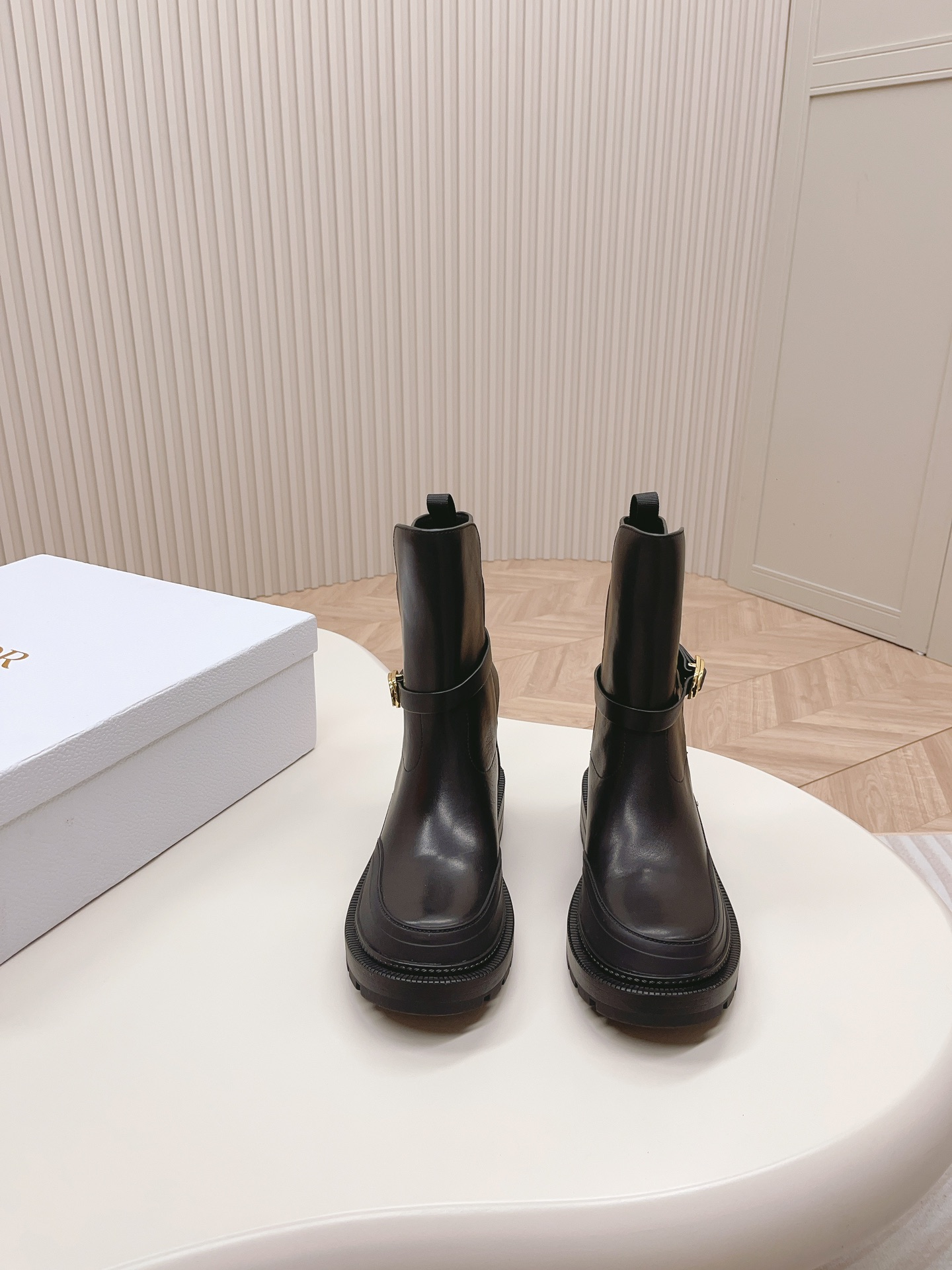 AAA+ Replica Dior Short Boots Wholesale Imitation Designer Replicas Black Empreinte​ Calfskin Cowhide Fall/Winter Collection Casual