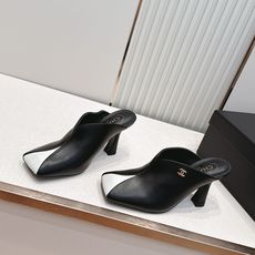 Chanel 香奈儿 法式复古 牛皮拼色 高跟穆勒鞋 外穿懒人半拖 这双拼色穆勒鞋也太会了吧!!,亮面漆 Chanel 香奈儿 法式复古 牛皮拼色 高跟穆勒鞋 外穿懒人半拖 这双拼色穆勒鞋也太会了吧!!,亮面漆