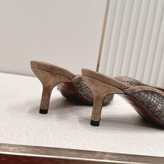 Brunello Cucinelli 26ss女士镶珠装饰休闲穆勒拖鞋凉鞋 BC新款新品女士条纹麂皮穆勒 Brunello Cucinelli 26ss女士镶珠装饰休闲穆勒拖鞋凉鞋 BC新款新品女士条纹麂皮穆勒