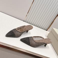 Brunello Cucinelli 26ss女士镶珠装饰休闲穆勒拖鞋凉鞋 BC新款新品女士条纹麂皮穆勒 Brunello Cucinelli 26ss女士镶珠装饰休闲穆勒拖鞋凉鞋 BC新款新品女士条纹麂皮穆勒