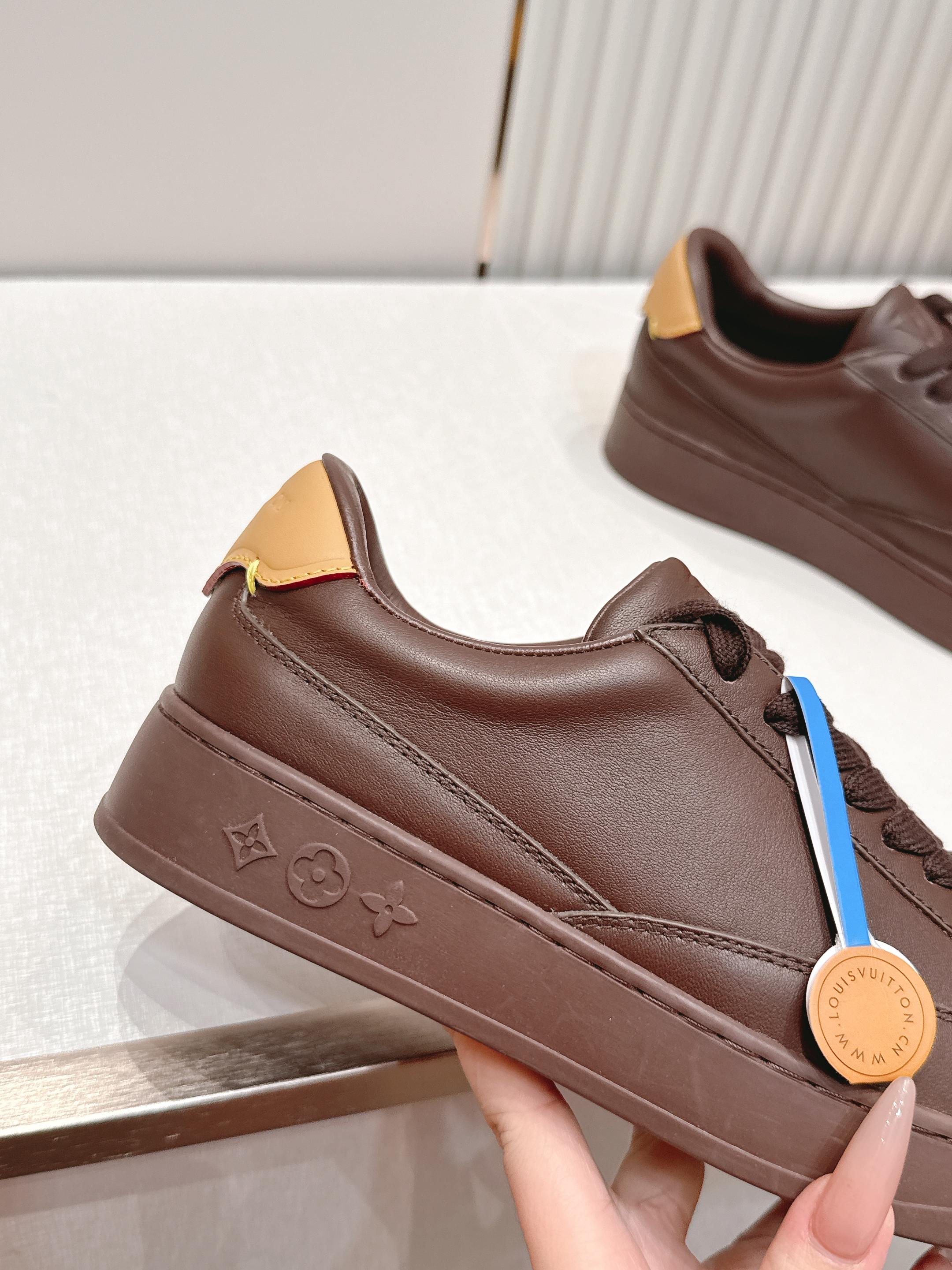 Louis Vuitton 26s新款厚底小白鞋 休闲鞋👟LV真皮小白鞋，选用优质牛皮，质感细腻耐用，内