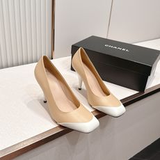 Chanel 香奈儿 新款高跟凉鞋单鞋 撞色拼接款复古千金风爆款,精致拼接设计搭配多色可选,轻奢显贵氛围 Chanel 香奈儿 新款高跟凉鞋单鞋 撞色拼接款复古千金风爆款,精致拼接设计搭配多色可选,轻奢显贵氛围
