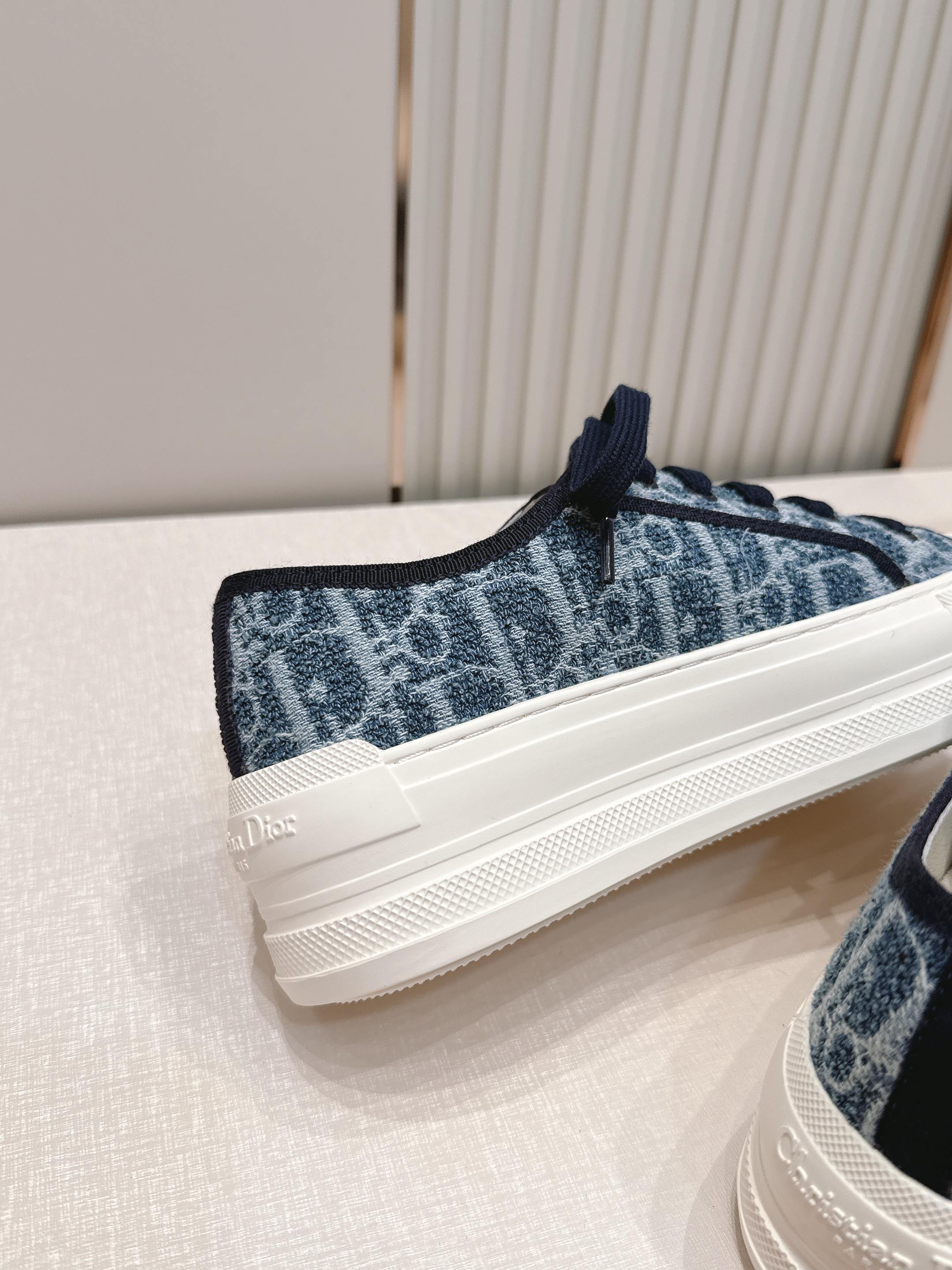 2026最新色系！ 顶级版本  Dior迪奥Walk'n系列 老花 刺绣 厚底帆布鞋 休闲鞋  全新升级
