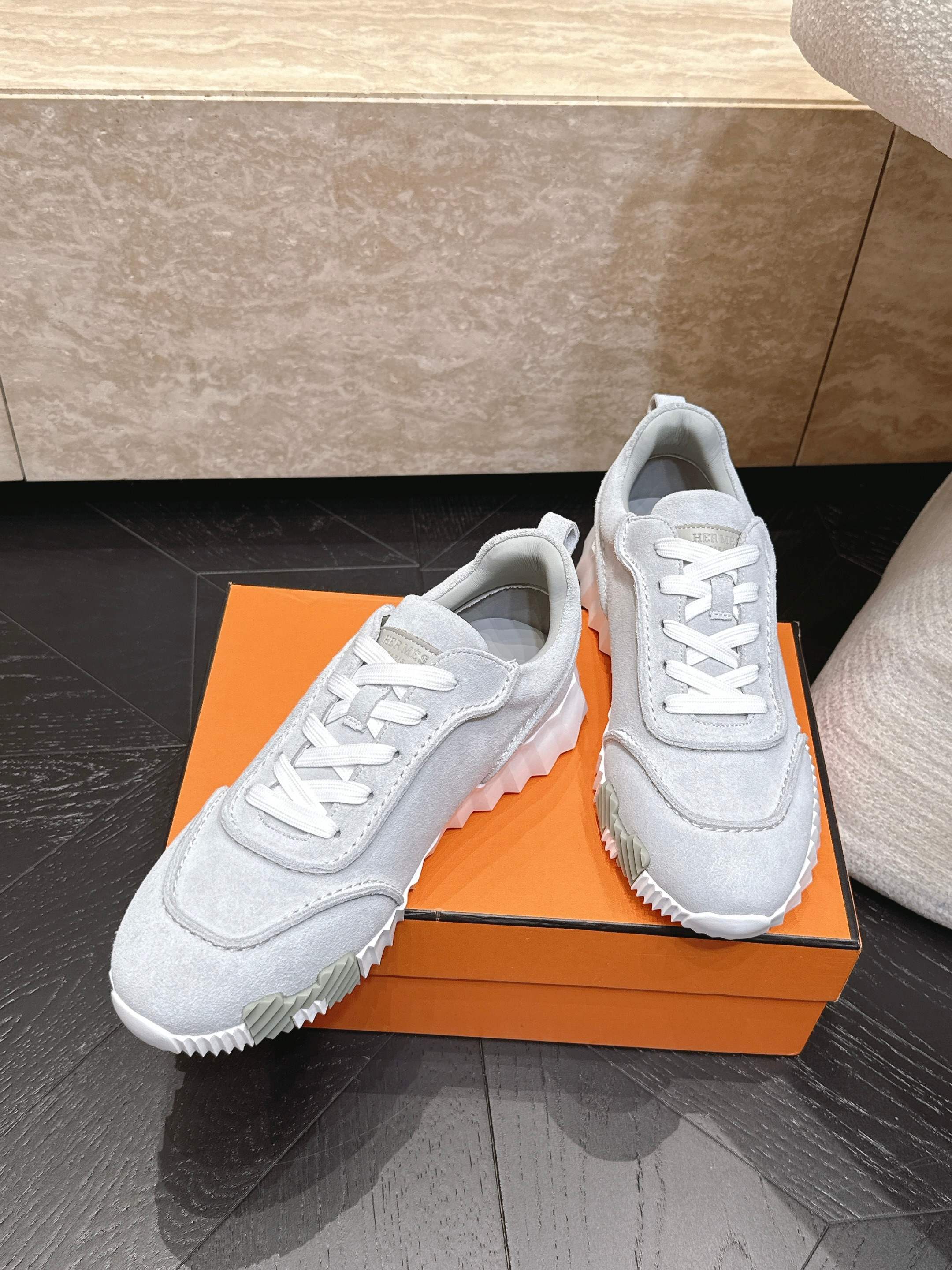 Hermes 爱马仕 2026 新款厚底休闲运动鞋德训鞋 情侣款 男士+10工艺极致，同步专柜上新.鞋子
