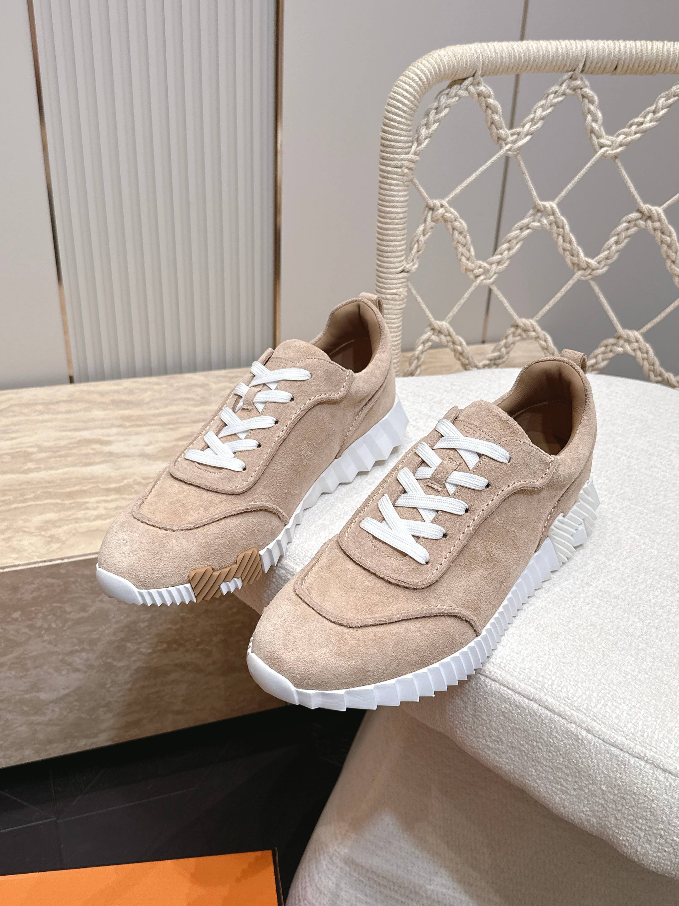 Hermes 爱马仕 2026 新款厚底休闲运动鞋德训鞋 情侣款 男士+10工艺极致，同步专柜上新.鞋子