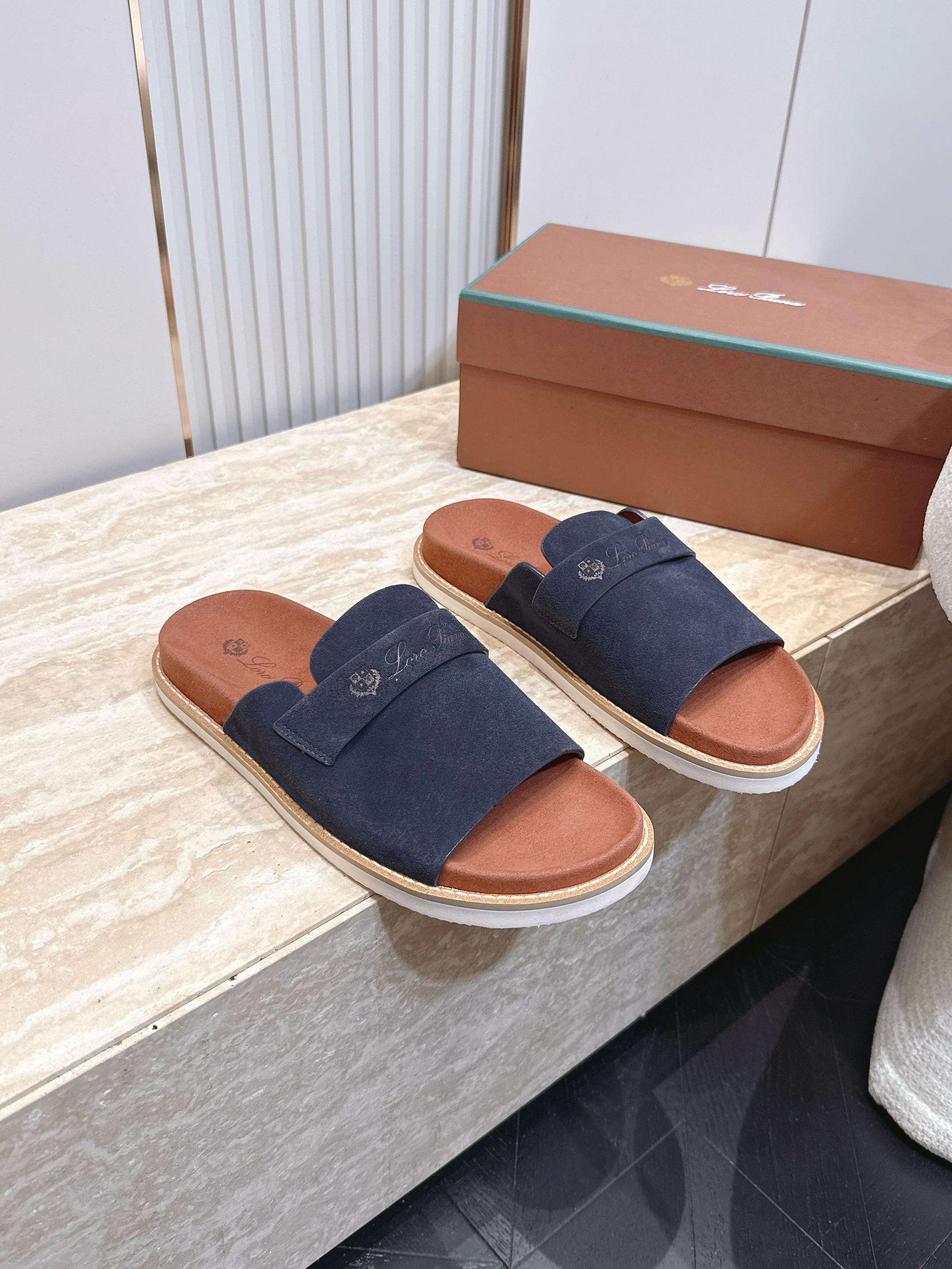 顶版 Brunello Cucinelli BC男士休闲男凉拖鞋饭列｜此款凉拖鞋鞋面料采用意大利进口高丝