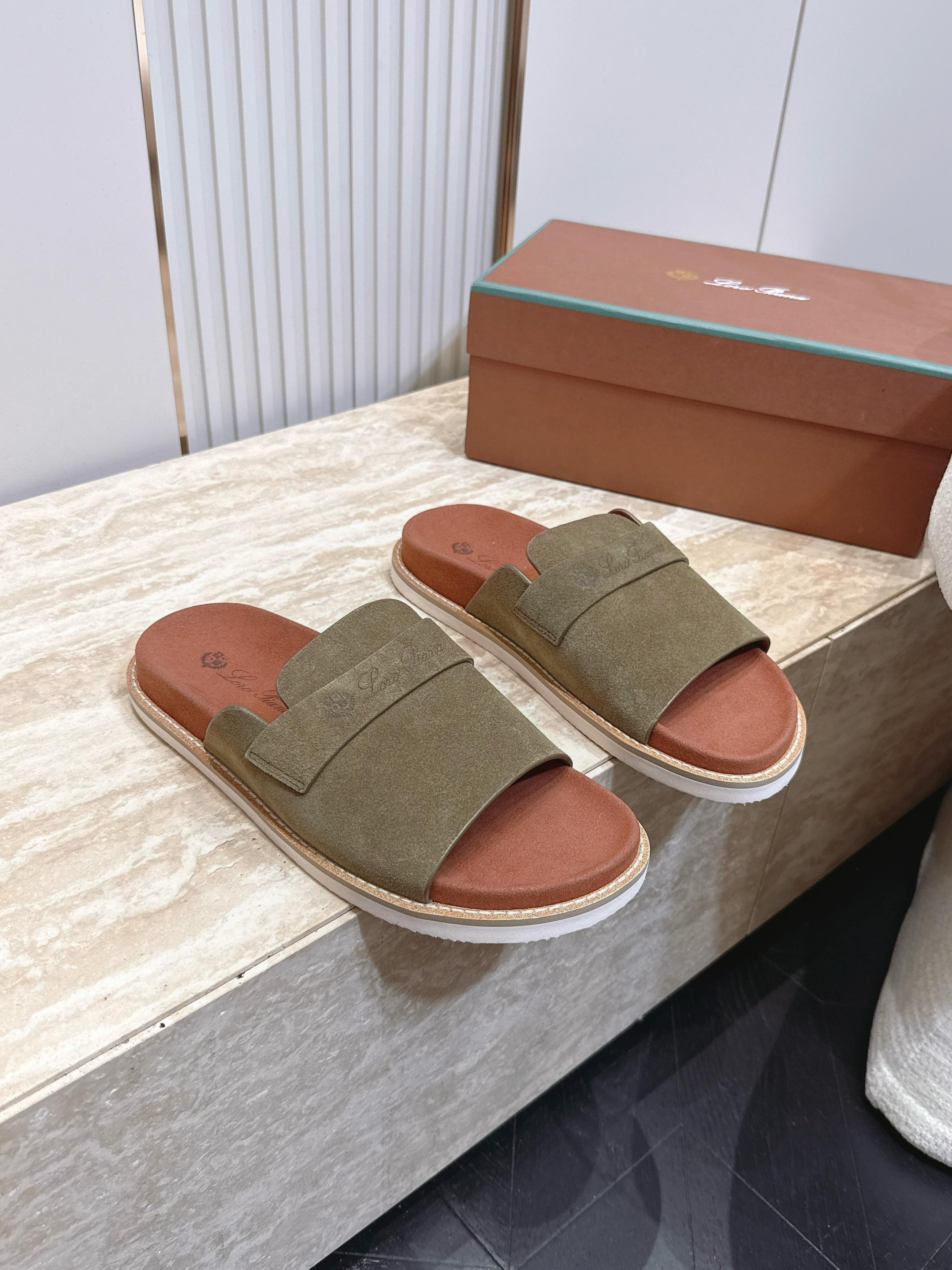 顶版 Brunello Cucinelli BC男士休闲男凉拖鞋饭列｜此款凉拖鞋鞋面料采用意大利进口高丝