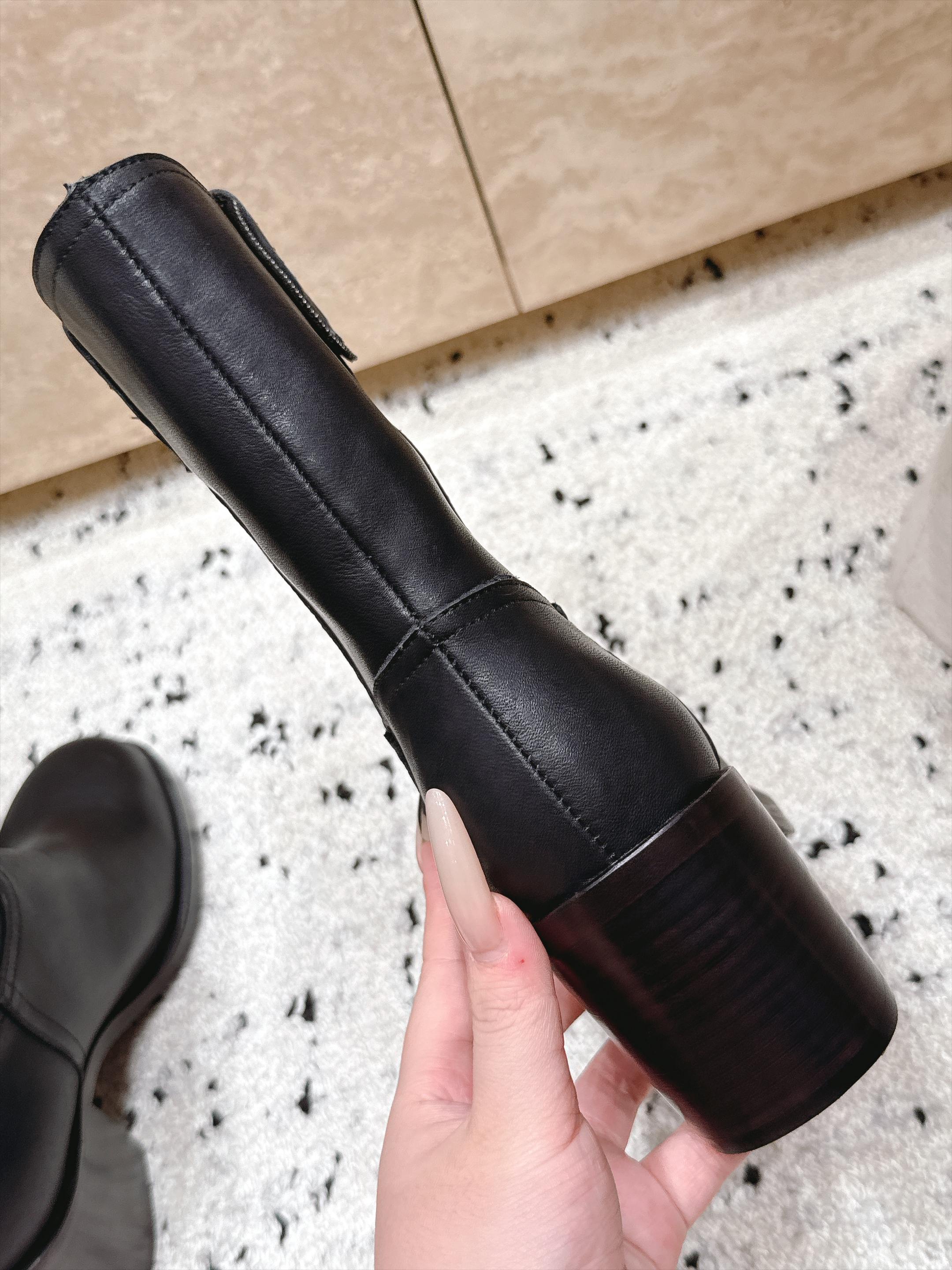 顶级版本   Brunello Cucinelli新款BC秋冬靴子系列 粗高跟中筒靴  BC是意大利知名品牌，极简主义风