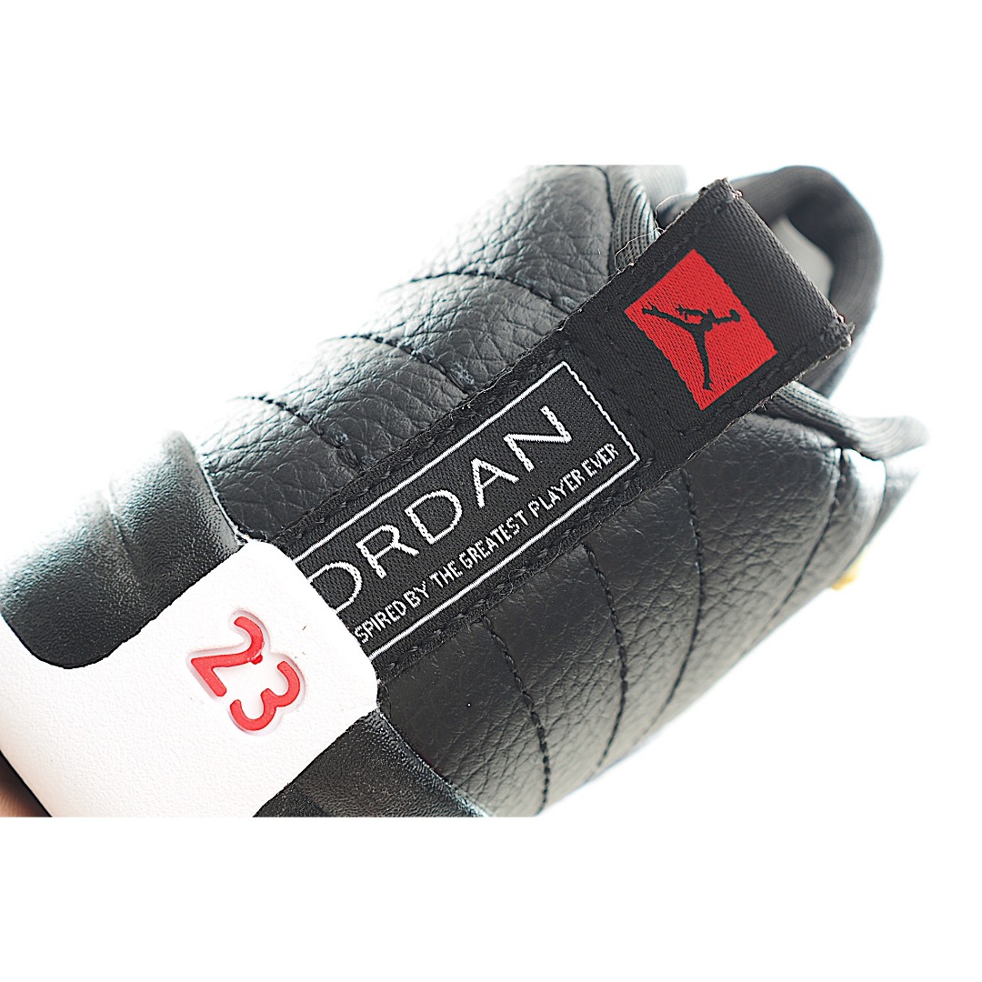 图片[9]-让您的孩子拥有AJ 12童鞋，一直是运动鞋爱好者的最爱，鞋跟处采用封装式 Air 缓冲设计。鞋面采用真皮、合成皮革和织物混合制成，并带有独特的放射状缝线。内衬柔软，穿着舒适。柔韧的橡胶鞋底为成长中的双脚提供良好的抓地力和支撑，让宝宝在操场上保持步伐。 尺码：22-37-选品中心