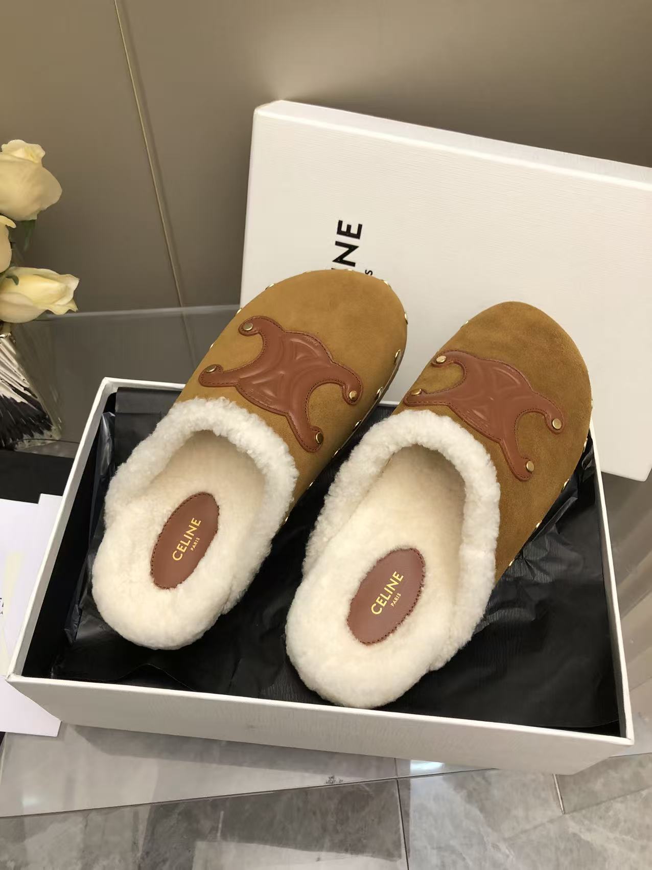 셀린느 브라운 스웨이드 비르켄슈토크 신발 98770 이미지 9