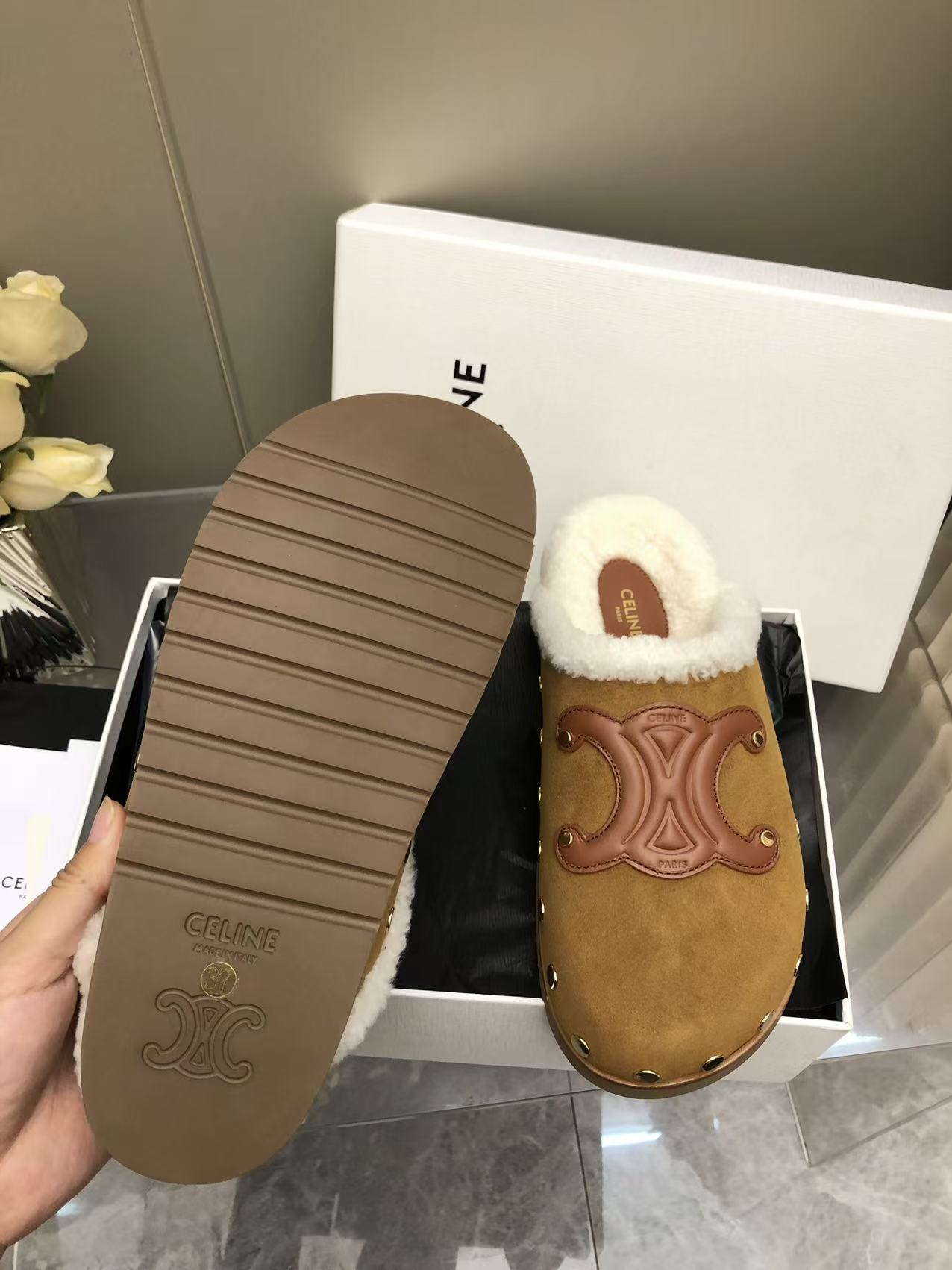 셀린느 브라운 스웨이드 비르켄슈토크 신발 98770 이미지 6