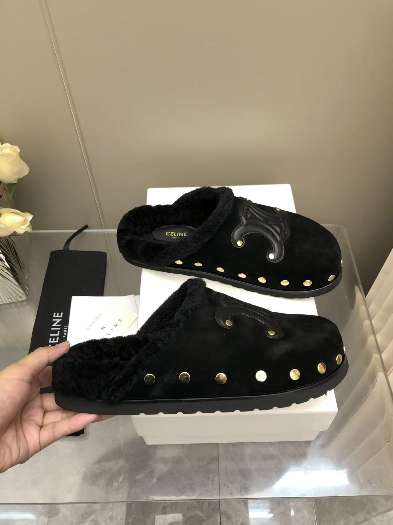 셀린느 브라운 스웨이드 빌켄슈톡 신발 98769 이미지 2