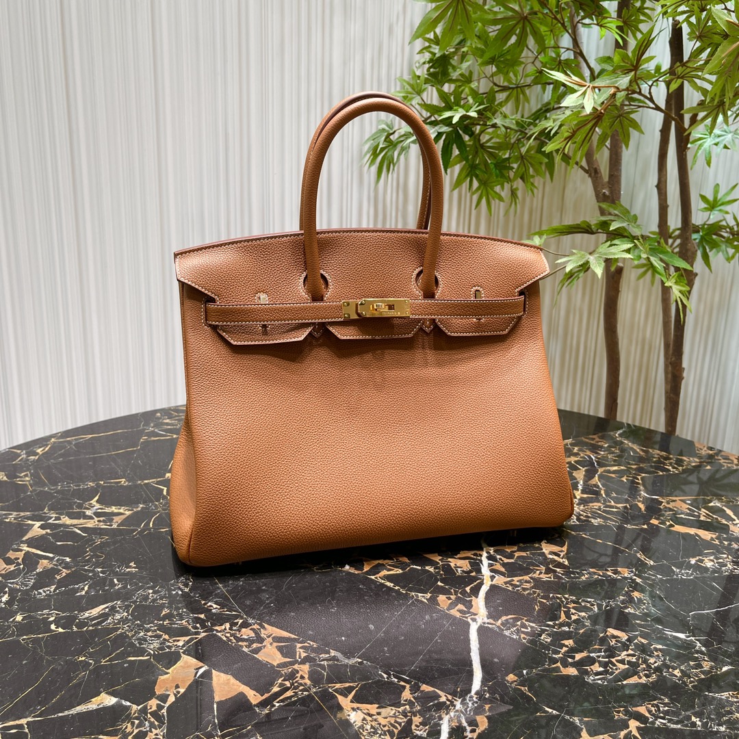 Hermes Birkin Borse Borsette Replica di qualità
 Marrone Colore caffè Oro Platino Hardware oro