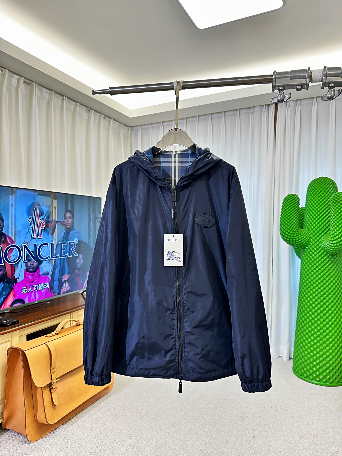 BUR｜25ss新款 双面两穿格纹连帽外套码数S-M-L-XL-2XL 男女同款 现货发售经典双面可穿外