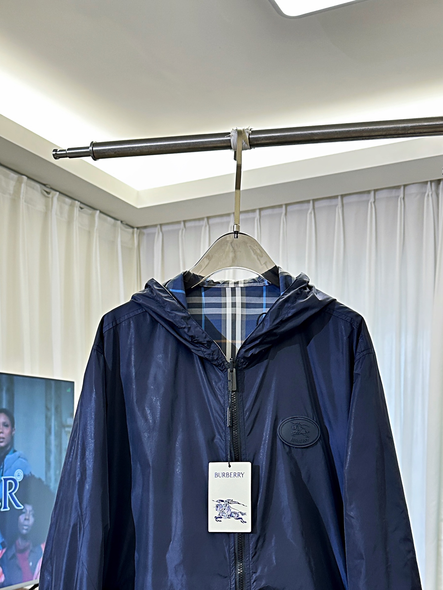 BUR｜25ss新款 双面两穿格纹连帽外套码数S-M-L-XL-2XL 男女同款 现货发售经典双面可穿外