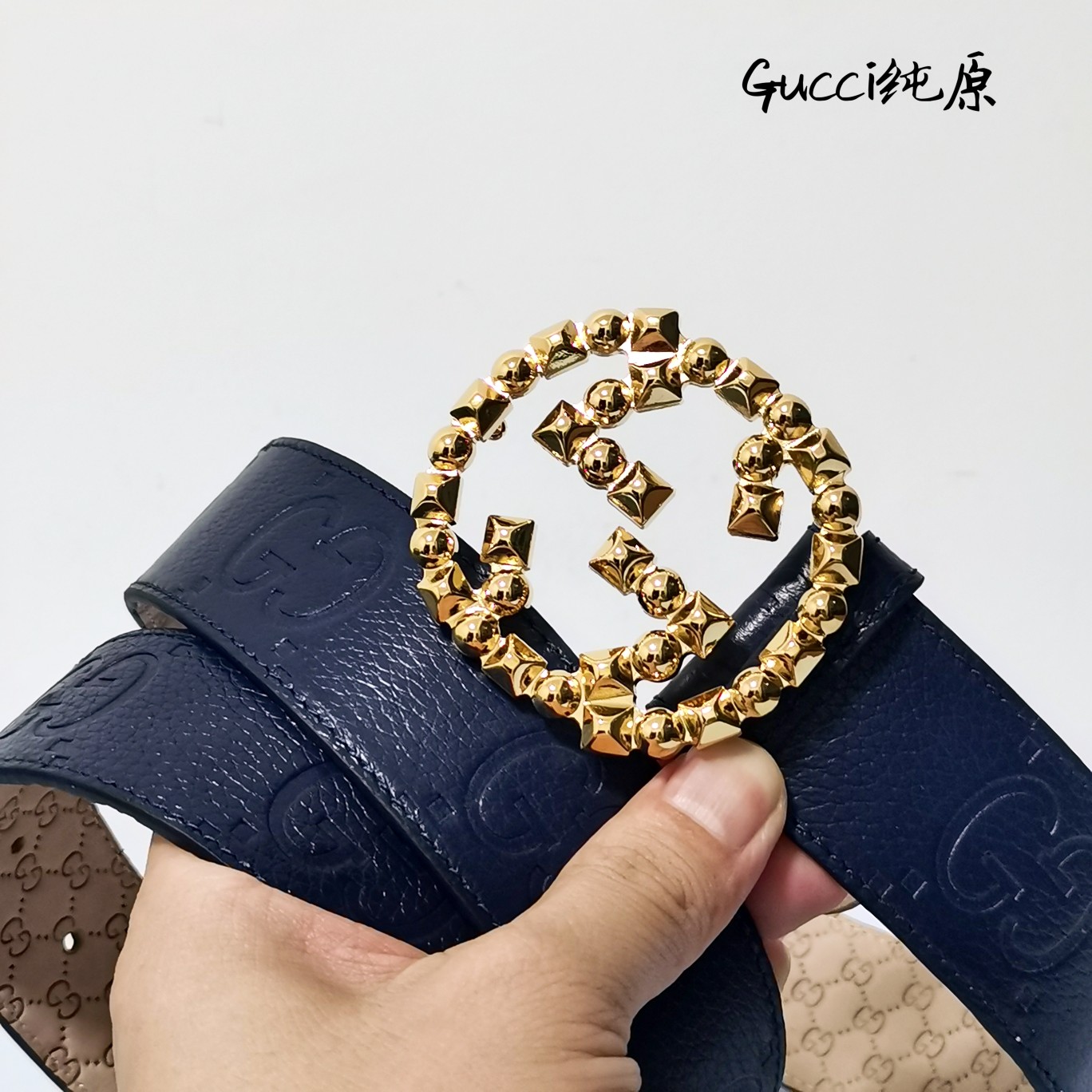 GUCCi古琦男士宽度4.0CM简单大方精品五金佩戴效果非常不错送礼自用最佳推荐