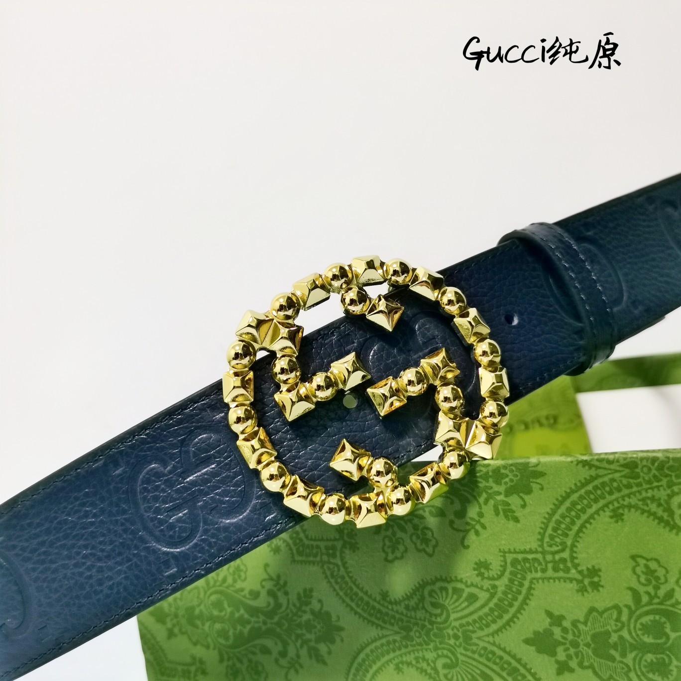 GUCCi古琦男士宽度4.0CM简单大方精品五金佩戴效果非常不错送礼自用最佳推荐