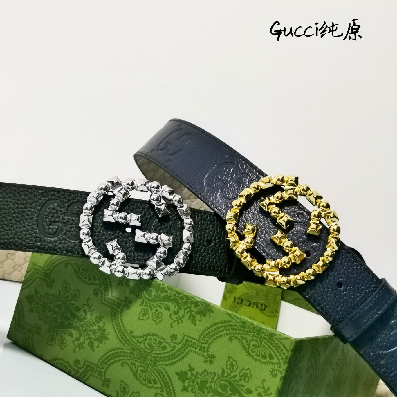 GUCCi古琦男士宽度4.0CM简单大方精品五金佩戴效果非常不错送礼自用最佳推荐